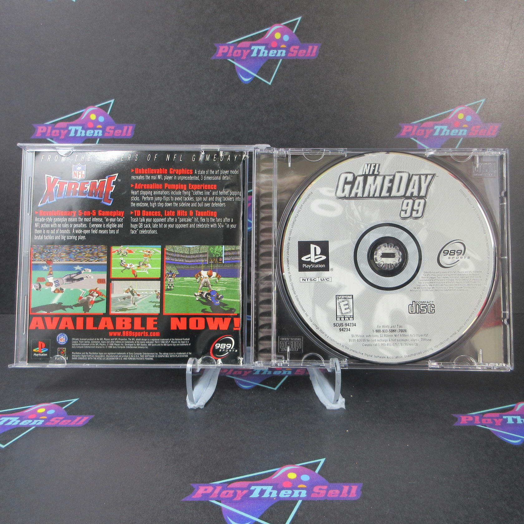NFL GameDay 99 + Reg Card PS1 PlayStation 1 MD Complete CIB - Very Good