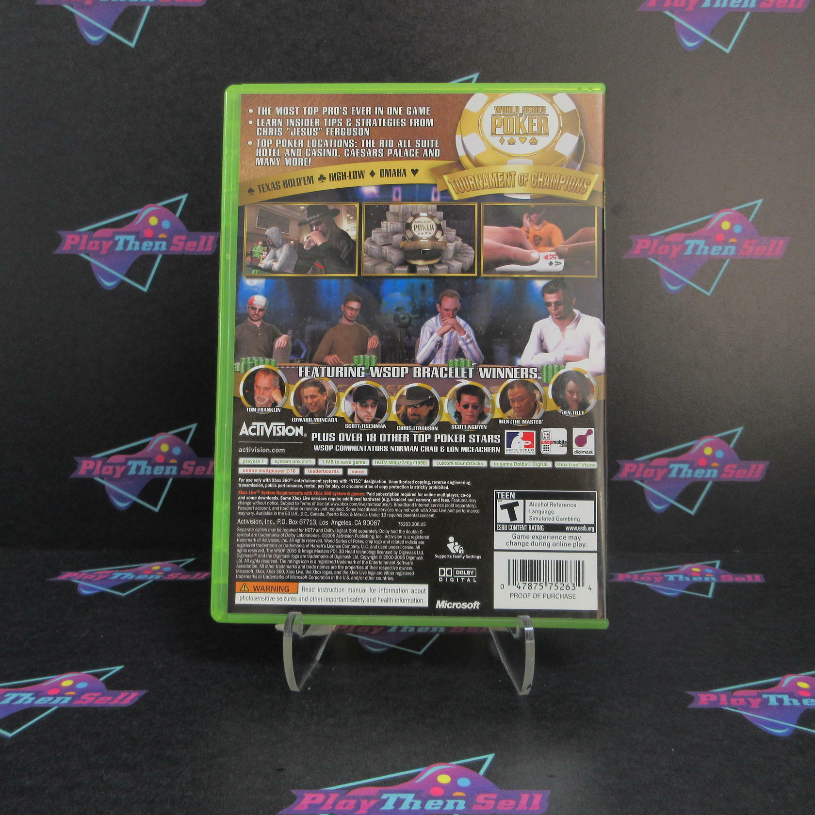 World Series of Poker Tournament of Champions 2007 Ed Xbox 360 + Reg - Like New