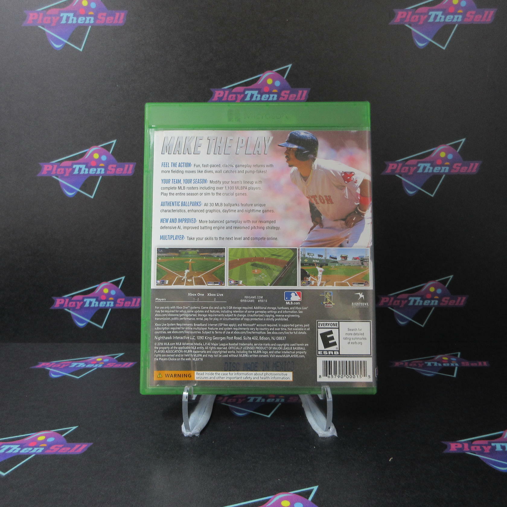 RBI Baseball 2016 - Xbox One AD Complete CIB - Very Good