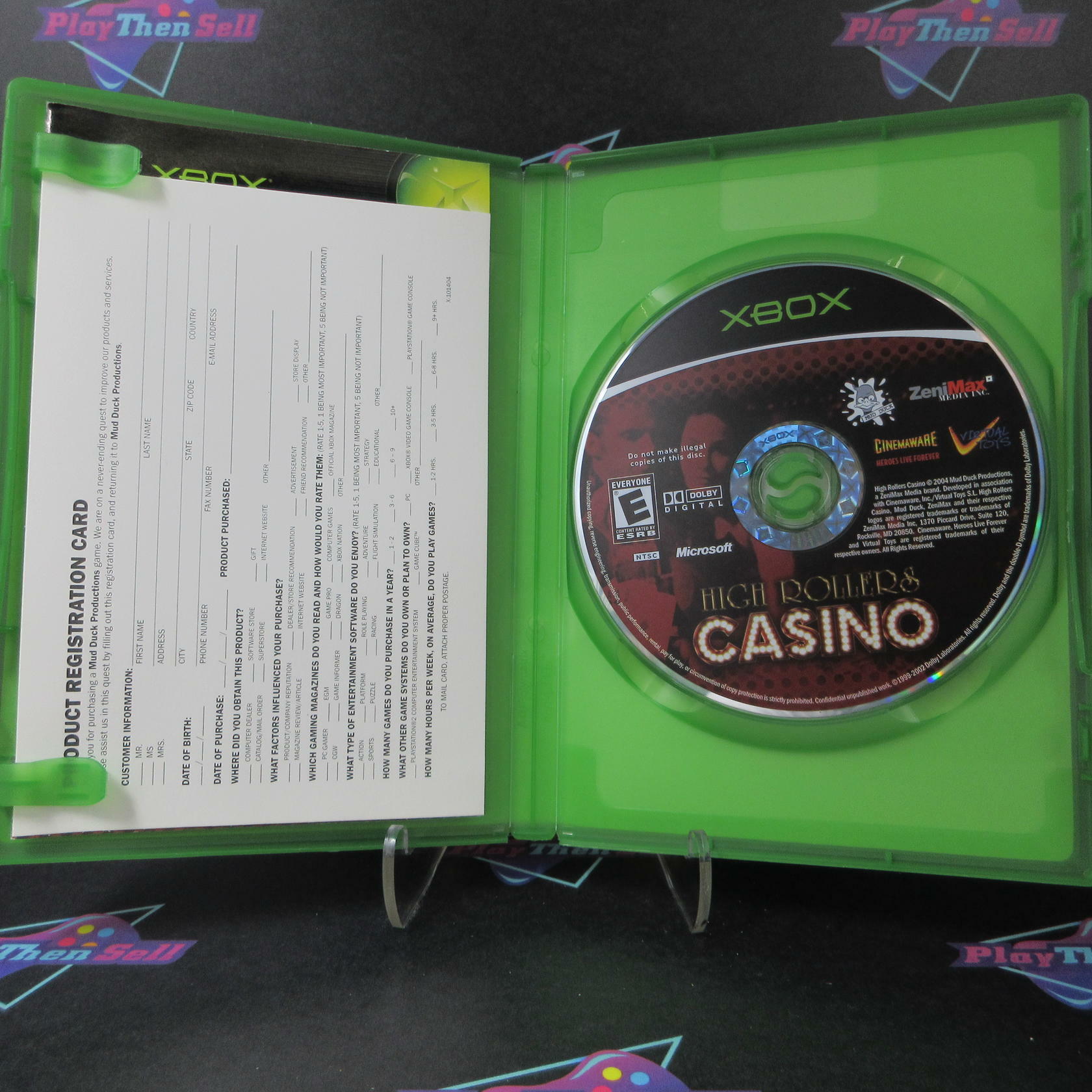 High Rollers Casino Xbox + Reg Card - Like New
