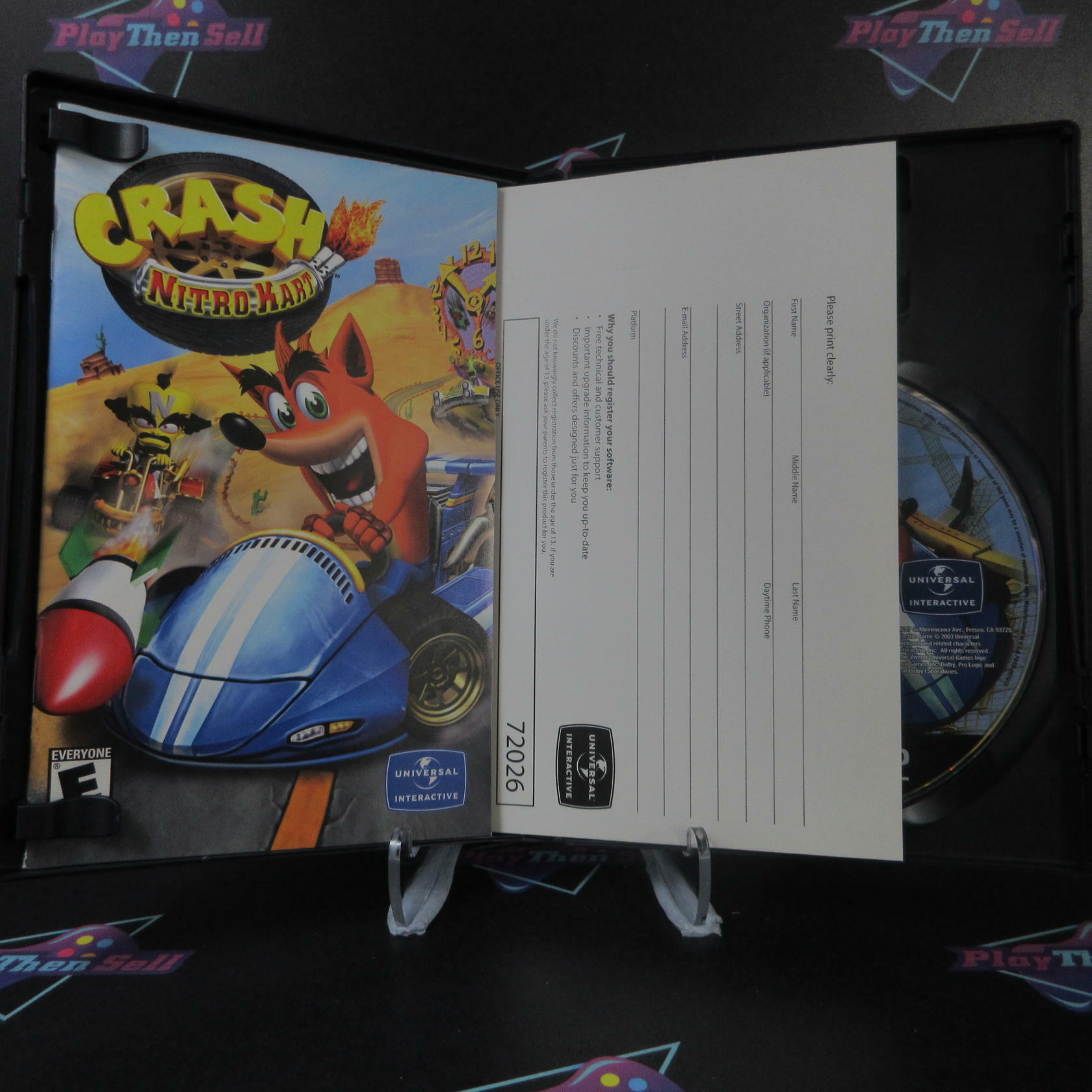 Crash Nitro Kart + Reg Card PS2 PlayStation 2 AD Complete CIB - Very Good