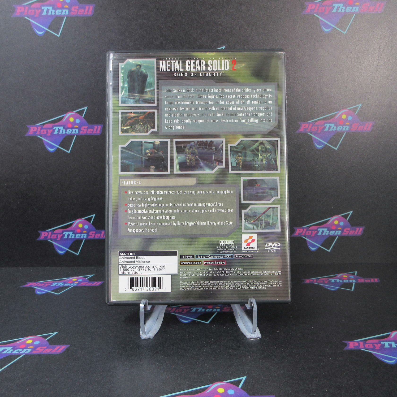 Metal Gear Solid 2 Sons of Liberty PS2 PlayStation 2 AD/DD/NM - Very Good