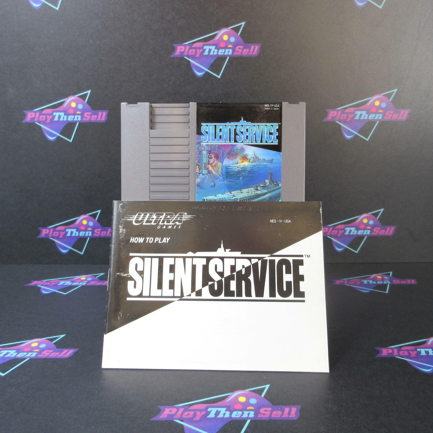 Silent Service Nintendo NES Cartridge And Manual Authentic / Tested - Very Good