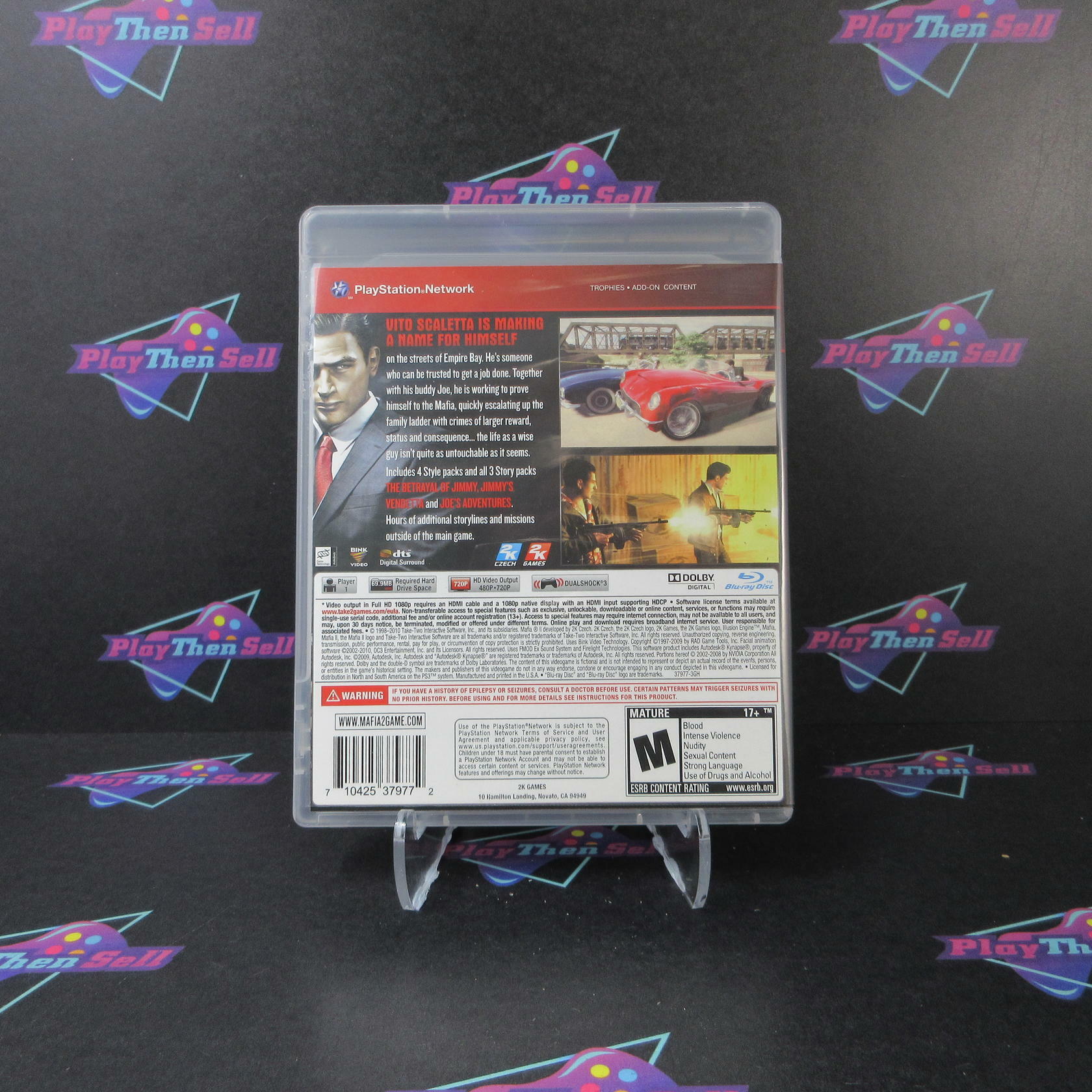 Mafia II 2 PS3 PlayStation 3 GH + Map - Like New
