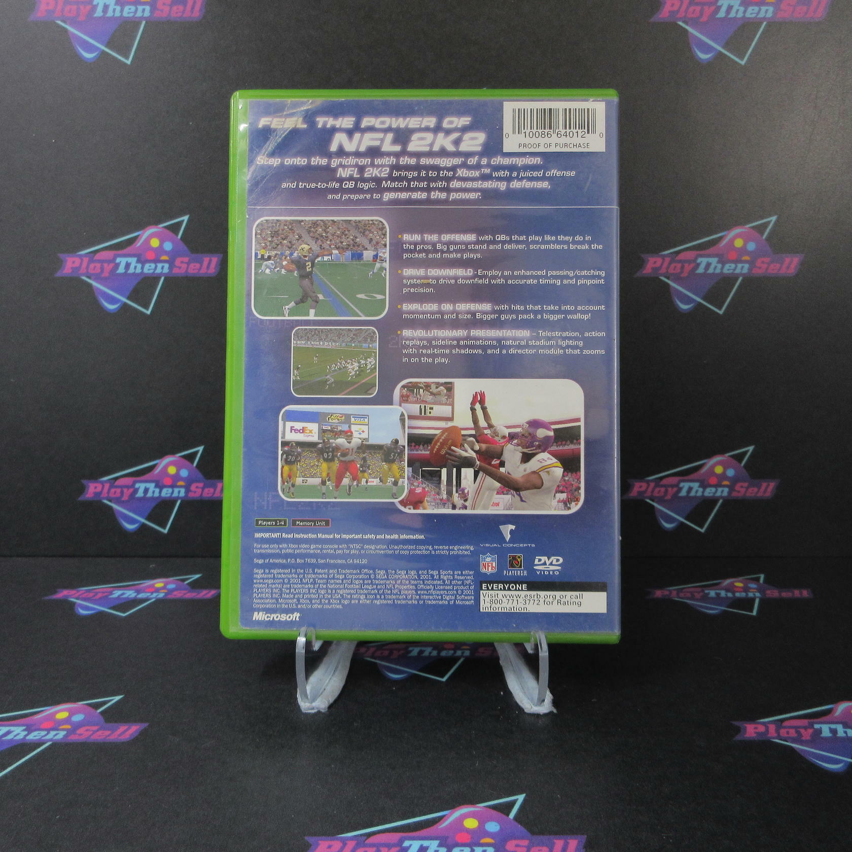 NFL 2K2 Xbox AD/DD/NM - Very Good