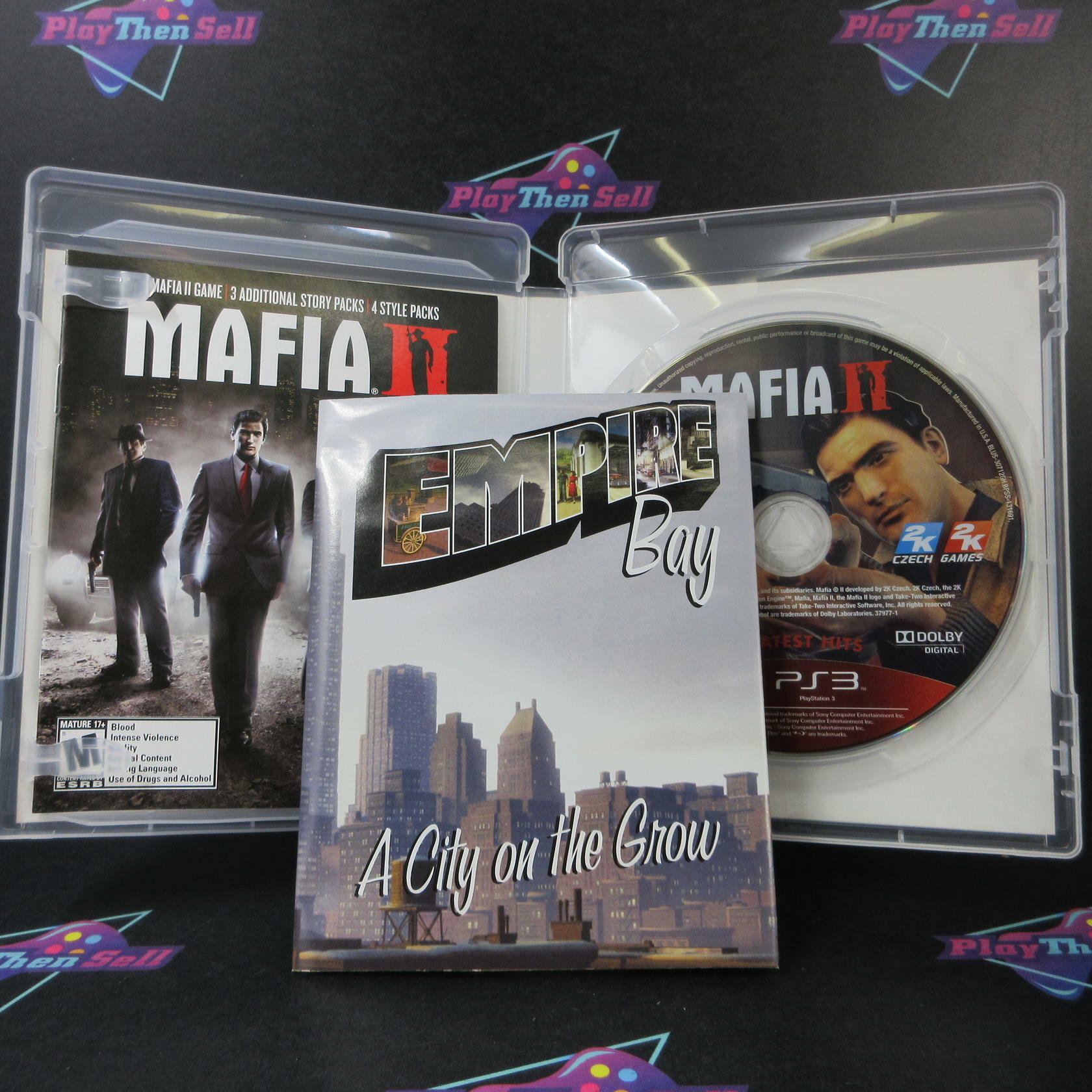 Mafia II 2 PS3 PlayStation 3 GH + Map - Like New