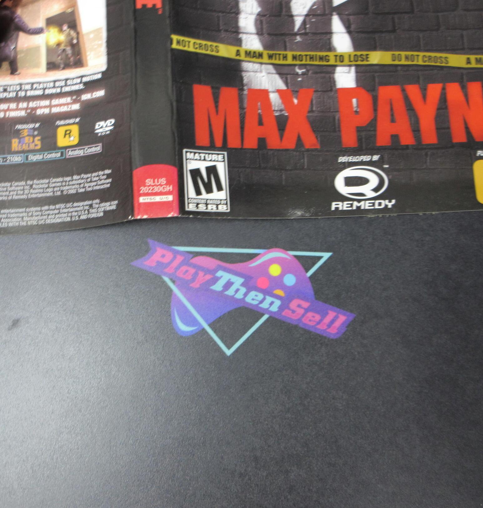 Max Payne Greatest Hits PS2 PlayStation 2 AD/NM - Very Good