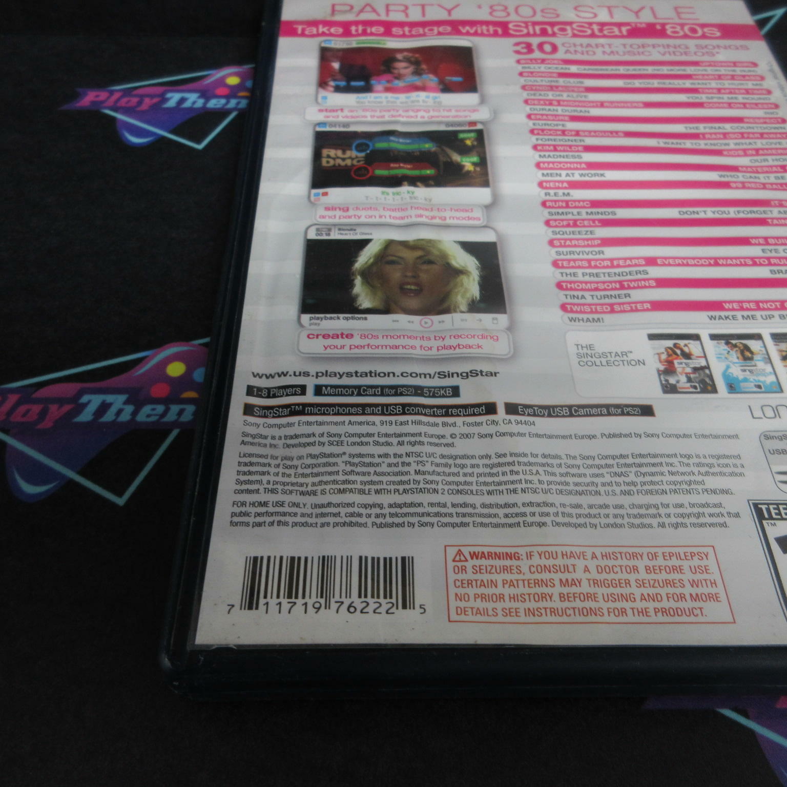 SingStar 80's + Reg Card PS2 PlayStation 2 AD Complete CIB - Very Good