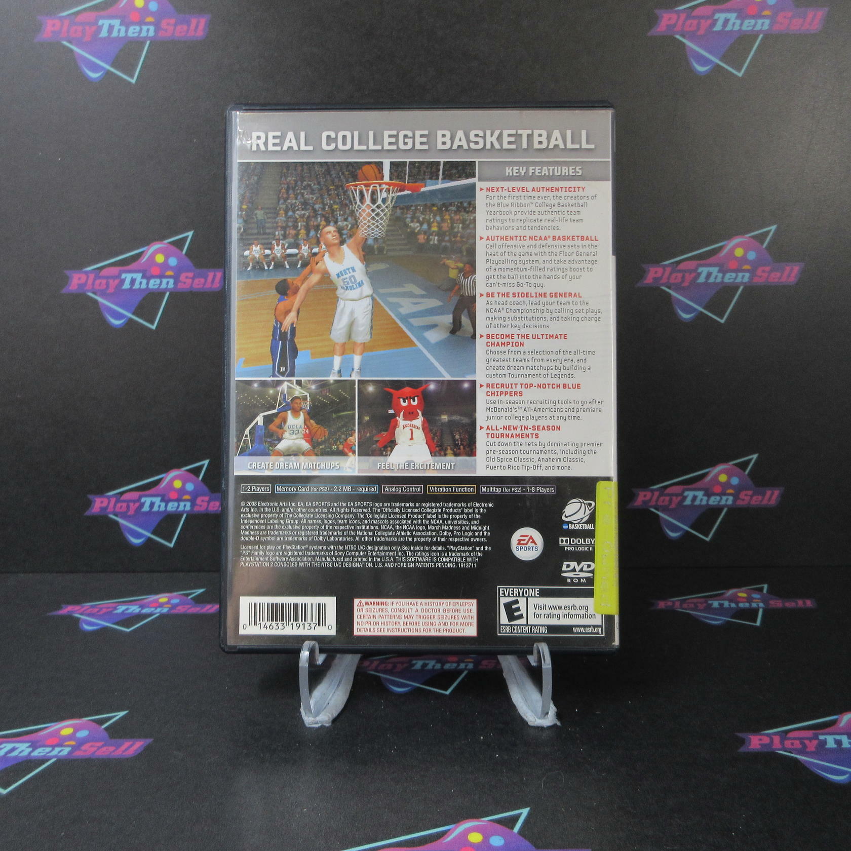NCAA Basketball 09 PS2 PlayStation 2 AD Complete CIB - Very Good