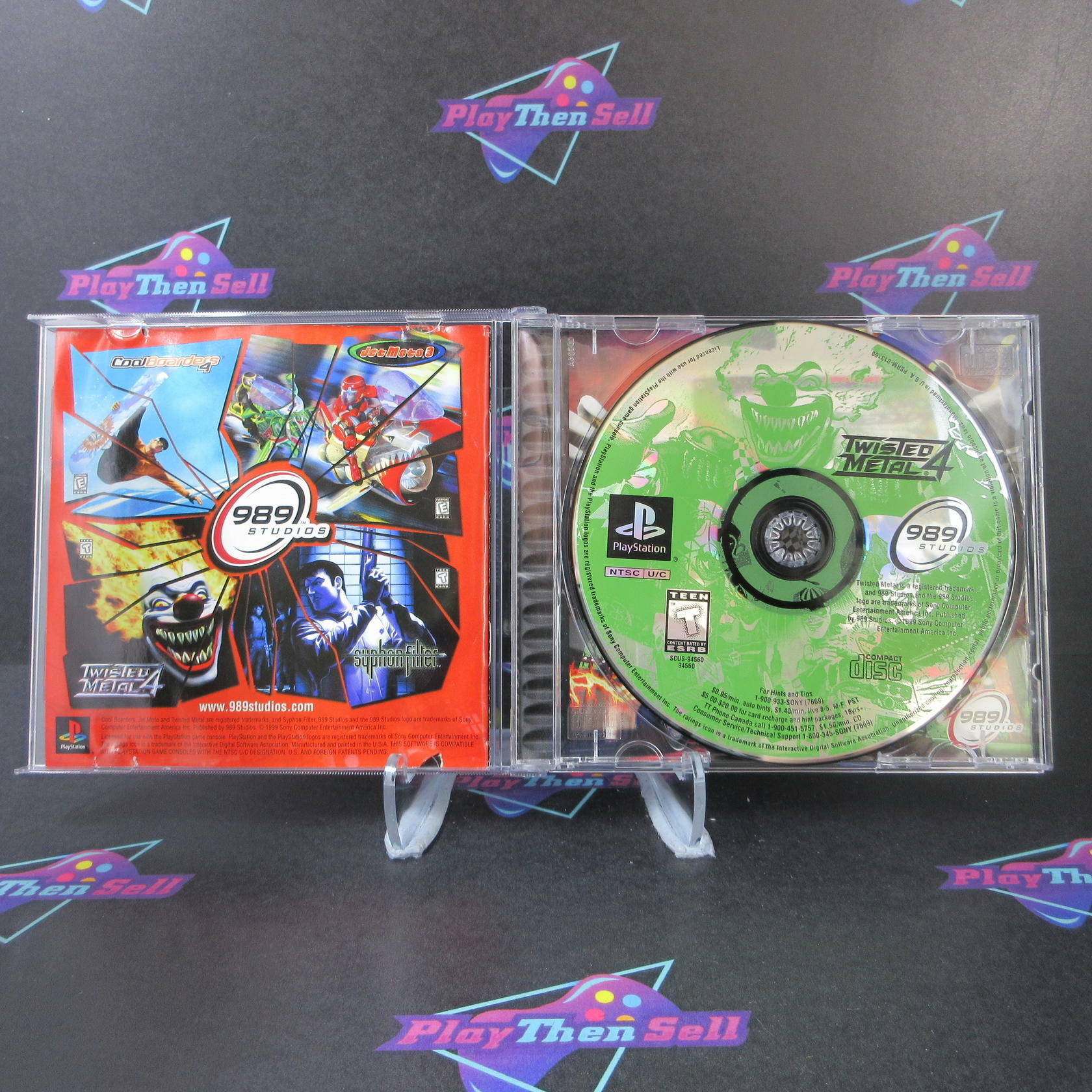 Twisted Metal 4 + Reg Card PS1 PlayStation 1 MD Complete - Very Good
