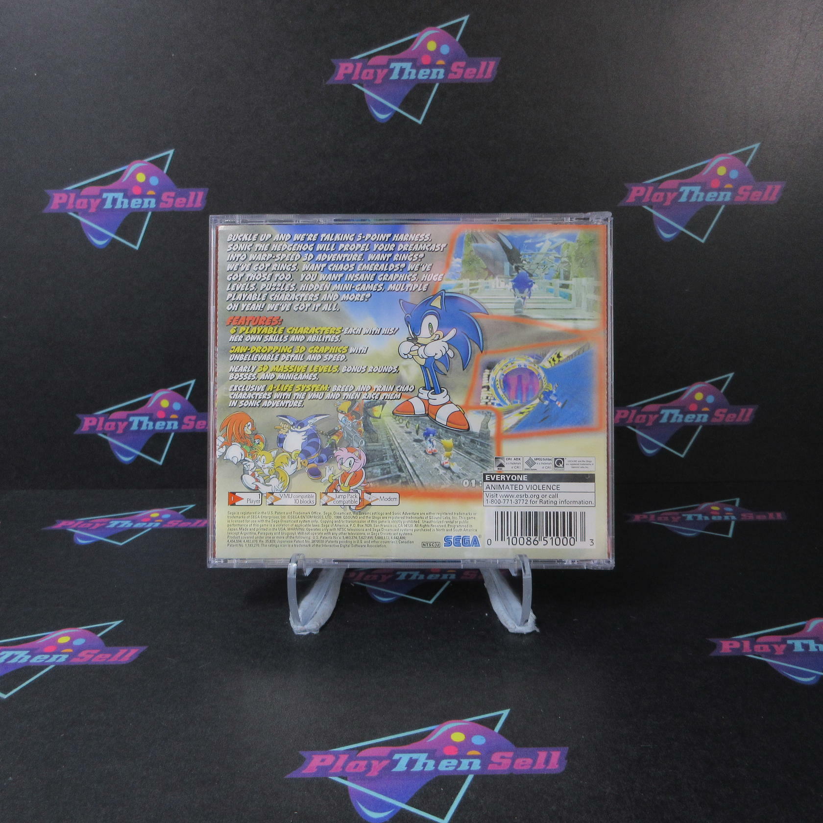 Sonic Adventure Sega Dreamcast Sega All Stars MD Complete CIB - Very Good