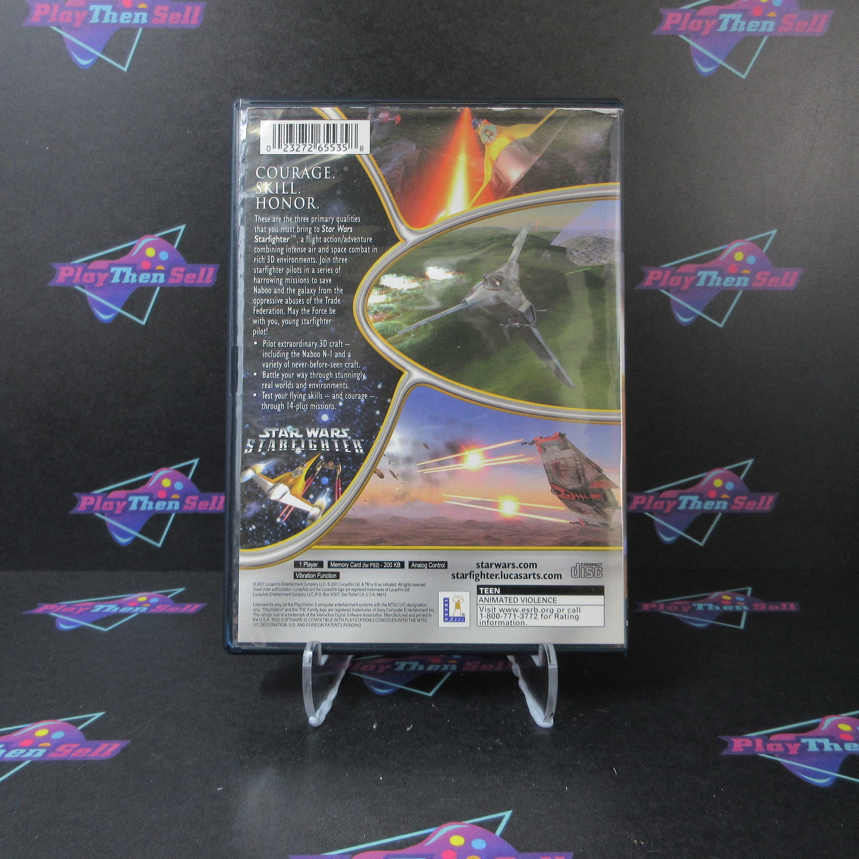 Star Wars Starfighter + Reg Card PS2 PlayStation 2 AD Complete CIB - Very Good