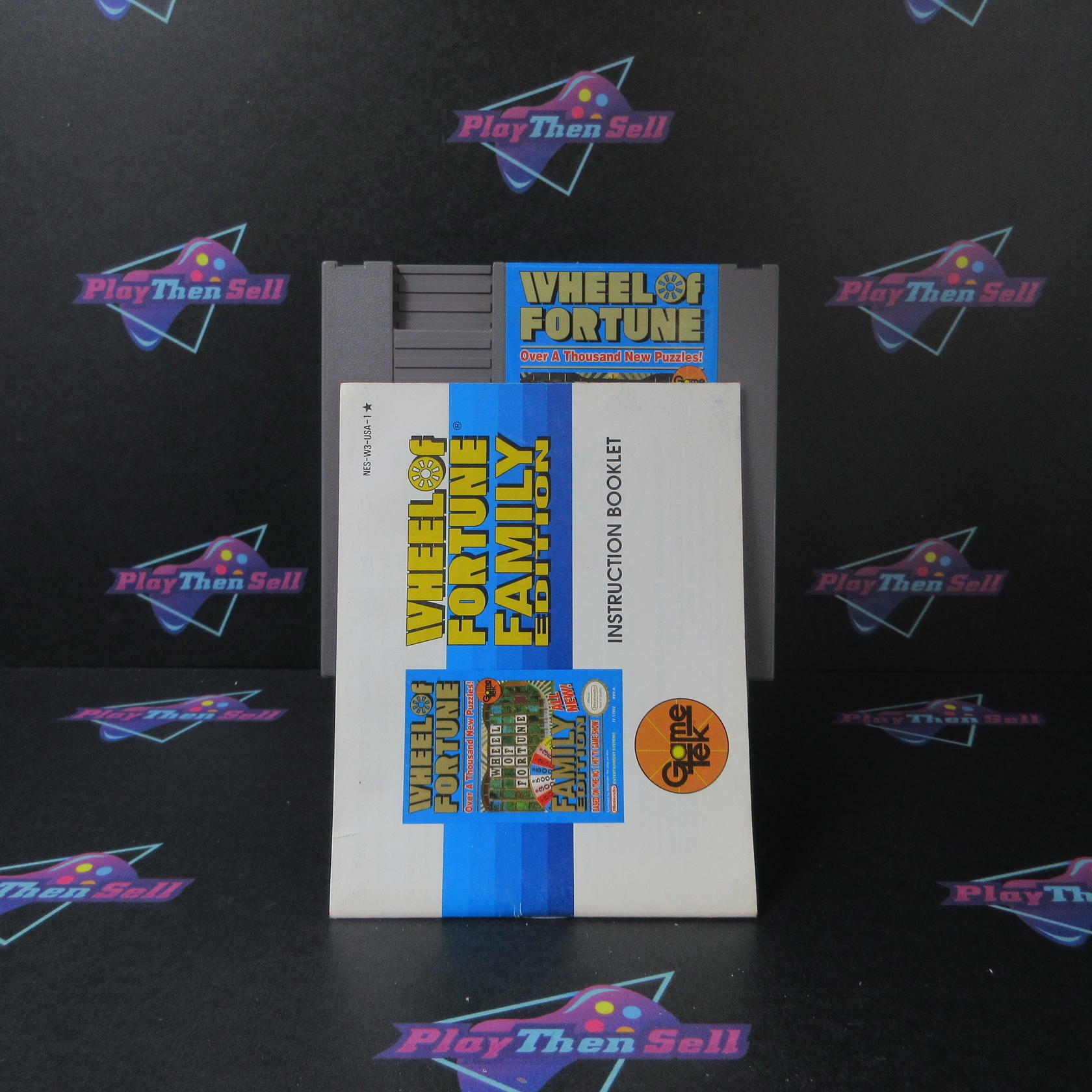 Wheel of Fortune Family Edition Nintendo NES Cartridge + Manual Tested - Very Good