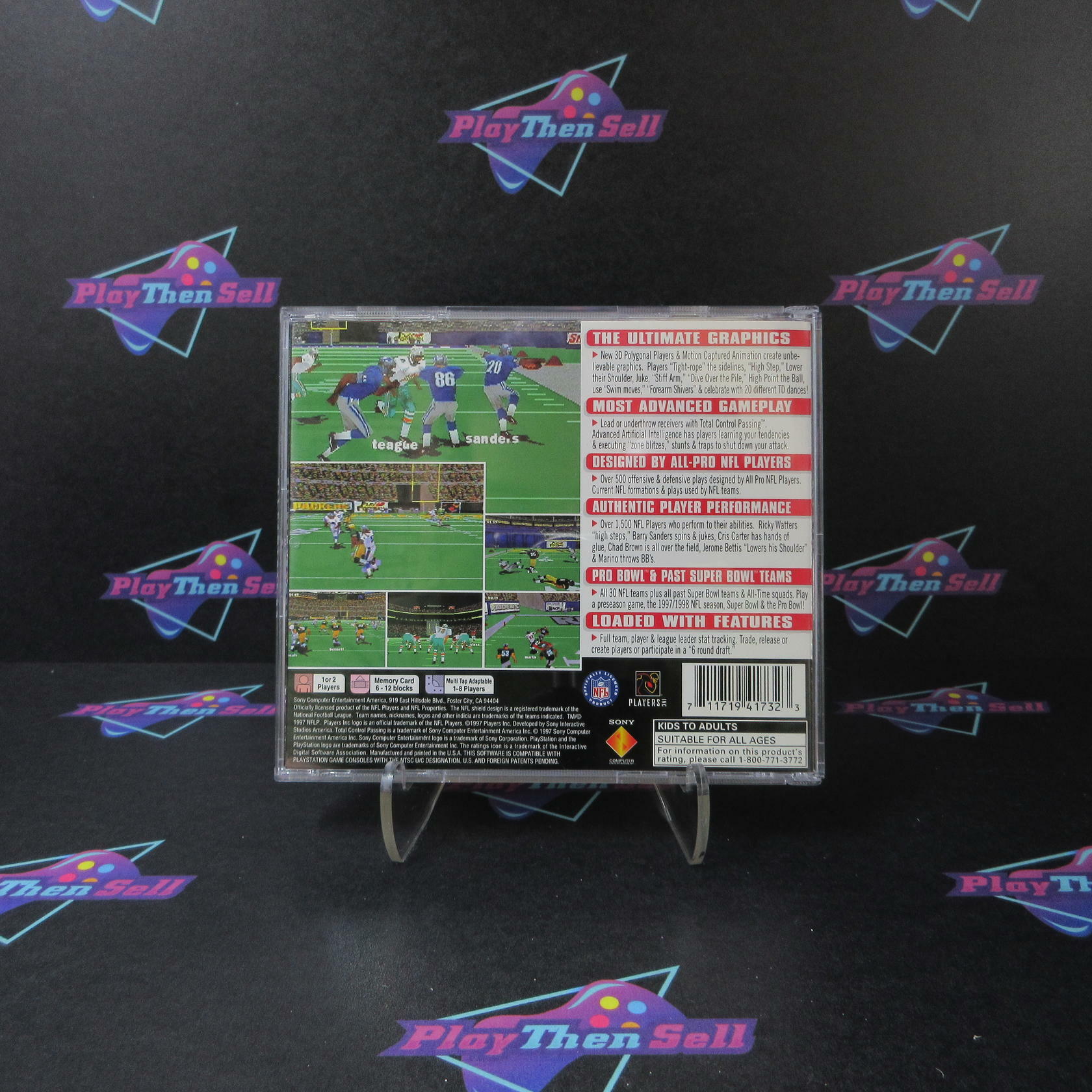 NFL GameDay 98 PS1 PlayStation 1 MD/DD Complete CIB - Very Good