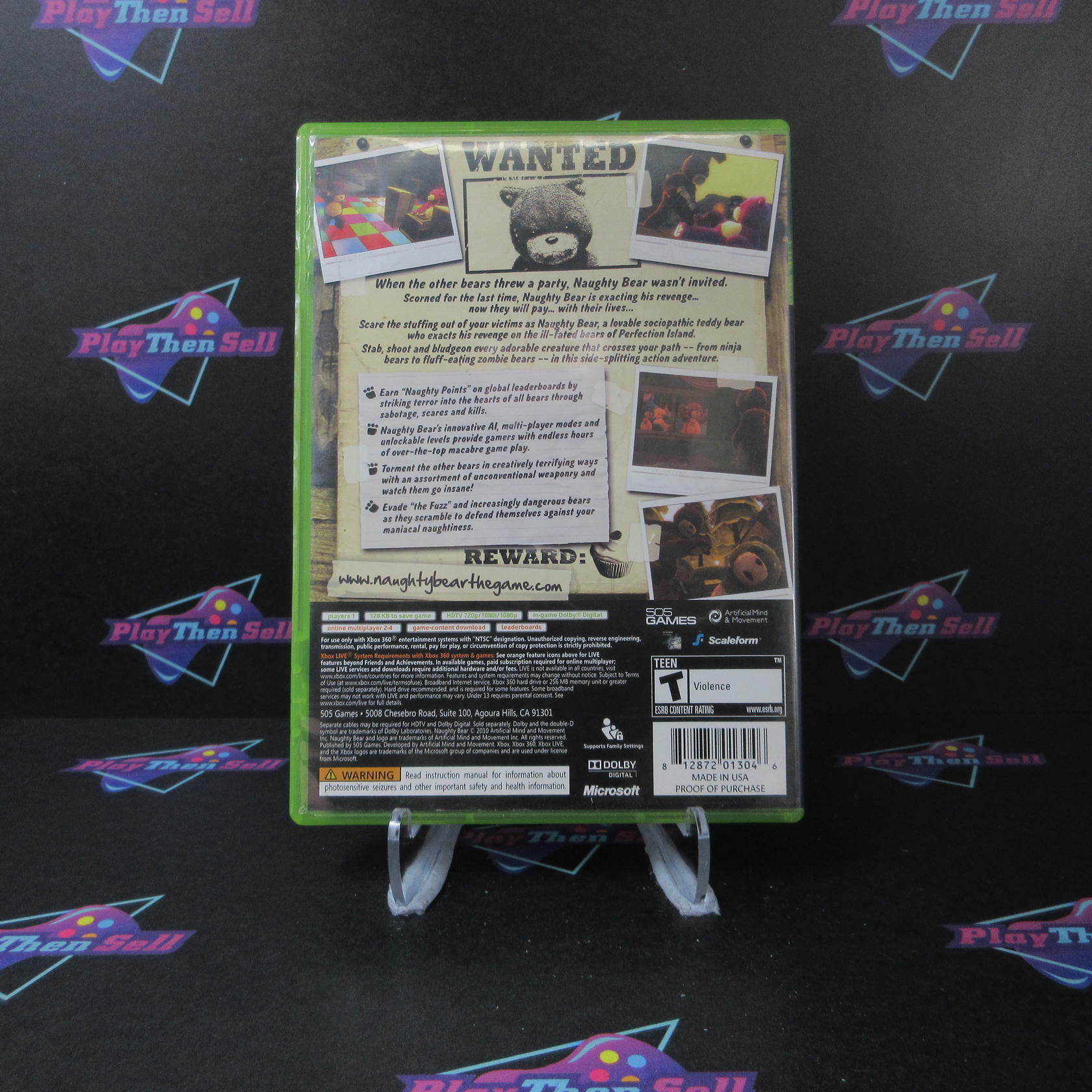 Naughty Bear - Xbox 360 AD Complete CIB - Very Good