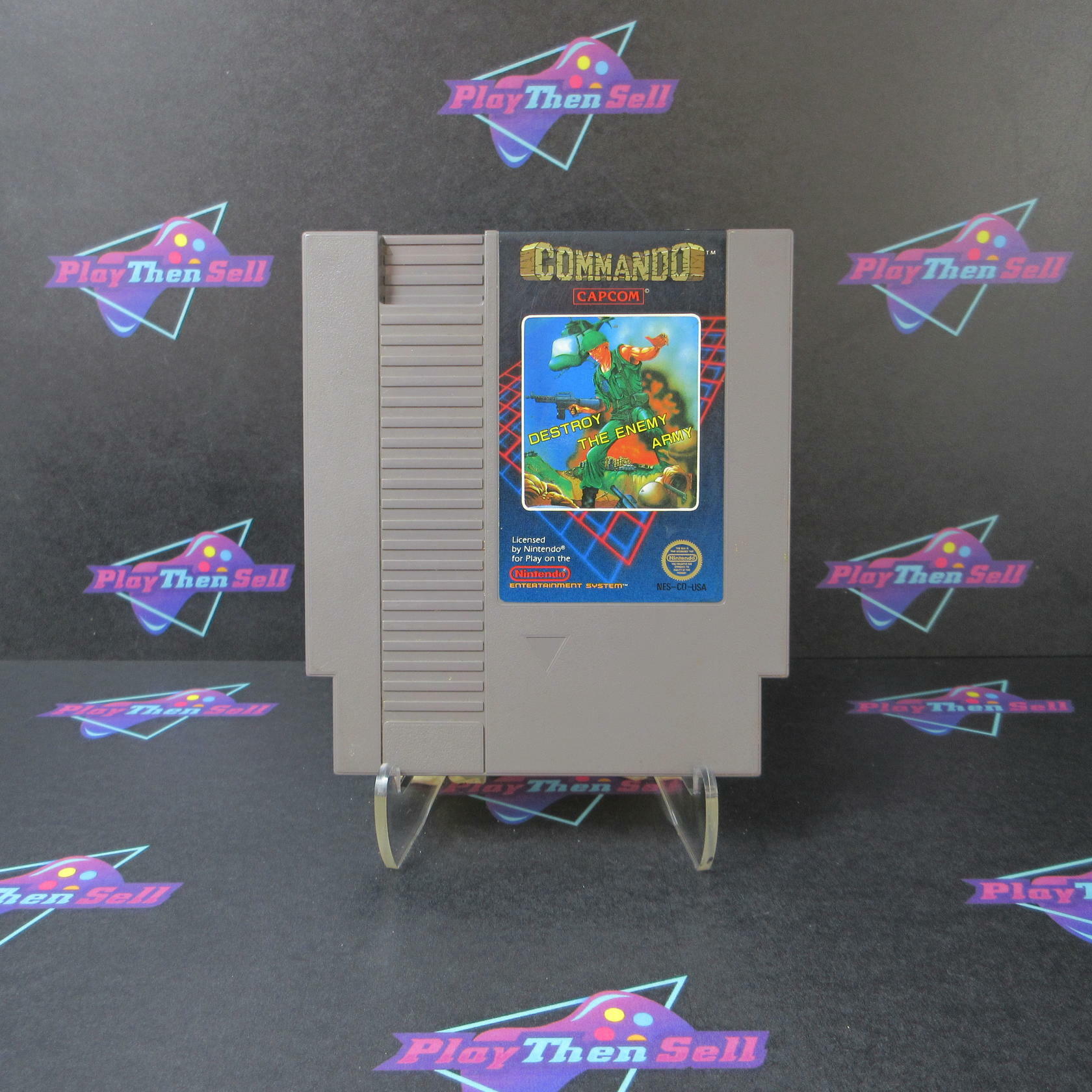 Commando Nintendo NES Cart Only 5 Screw - Authentic / Tested - Very Good