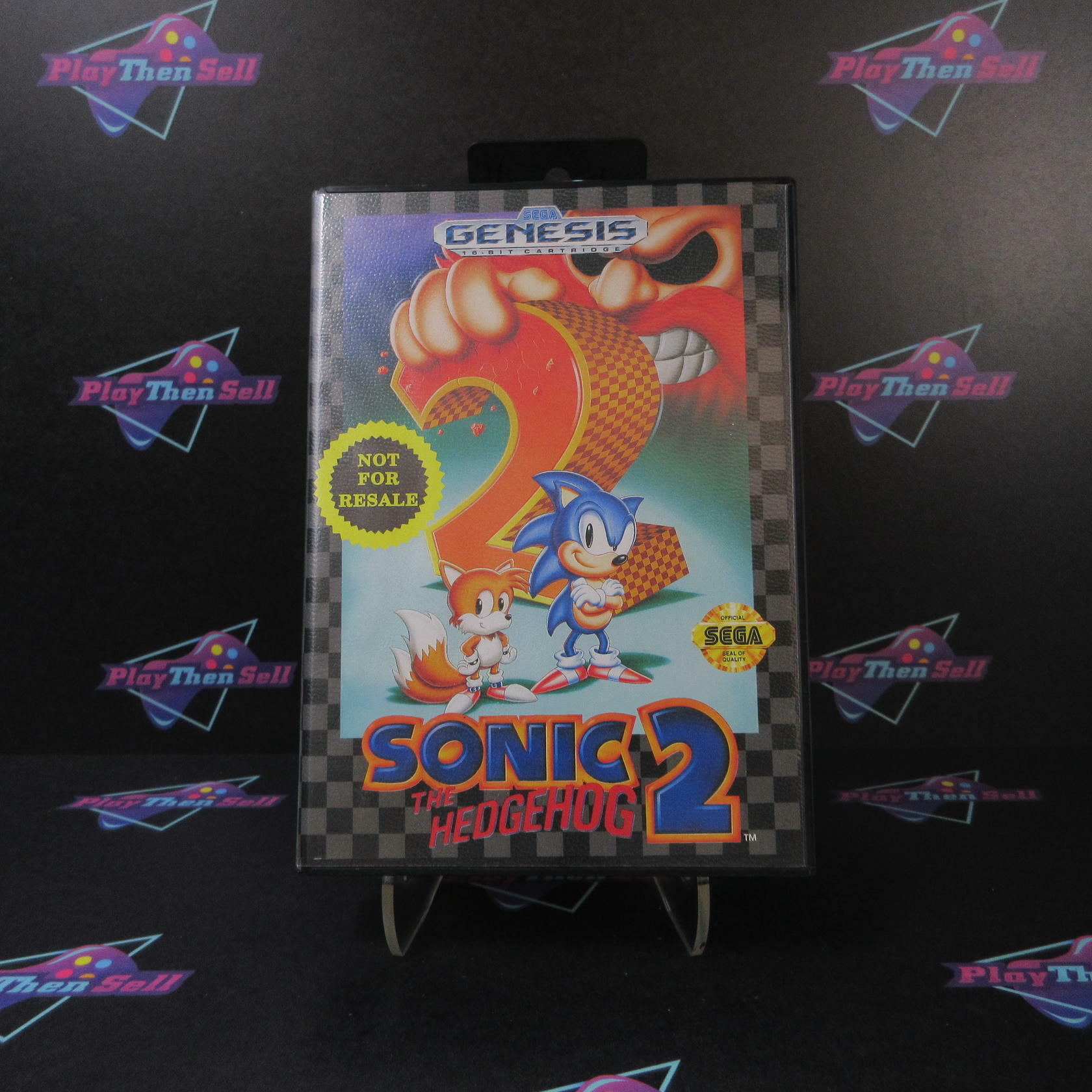 Sonic the Hedgehog 2 Not For Resale Art Sega Genesis MD Complete CIB - Very Good