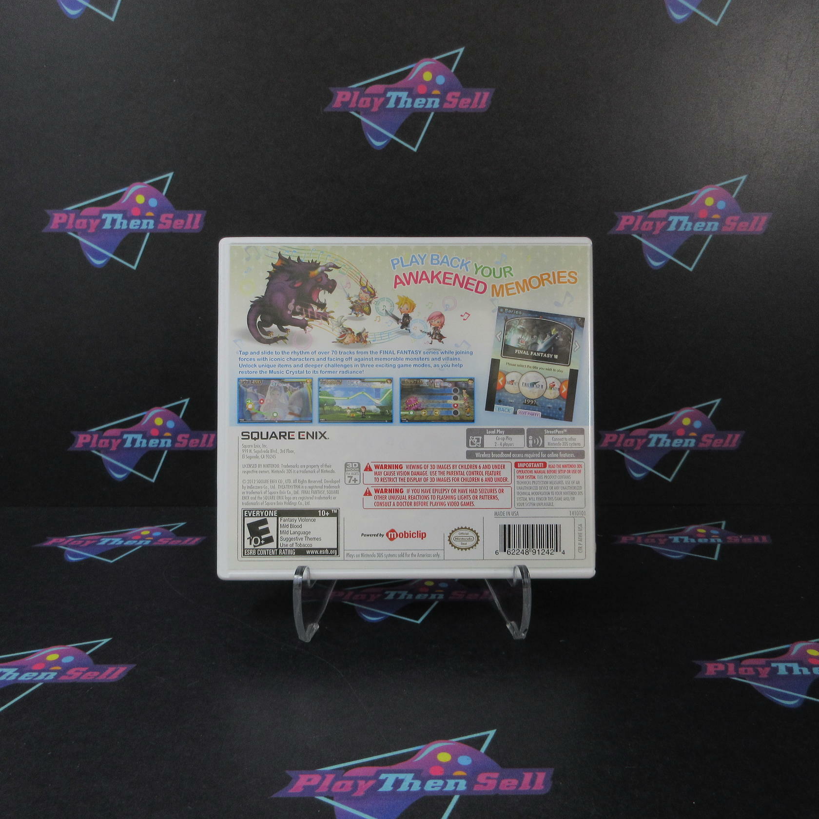 Theatrhythm Final Fantasy Nintendo 3DS + Stickers - Like New