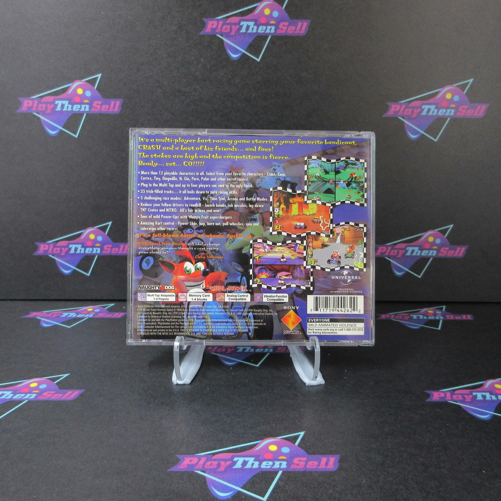 CTR Crash Team Racing GH PS1 PlayStation 1 MD Complete CIB - Very Good