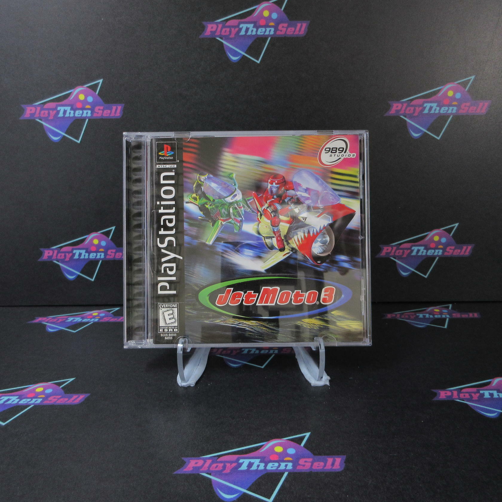 Jet Moto 3 + Reg Card PS1 PlayStation 1 MD Complete CIB - Very Good