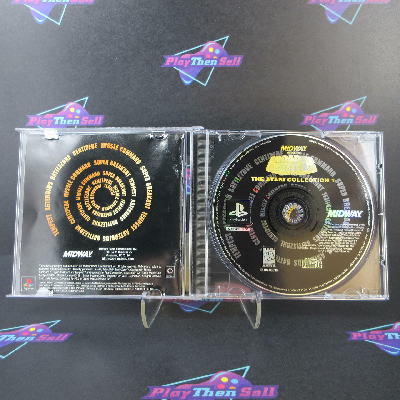 Arcade's Greatest Hits The Atari Collection 1 + Reg Card PS1 MD - Very Good