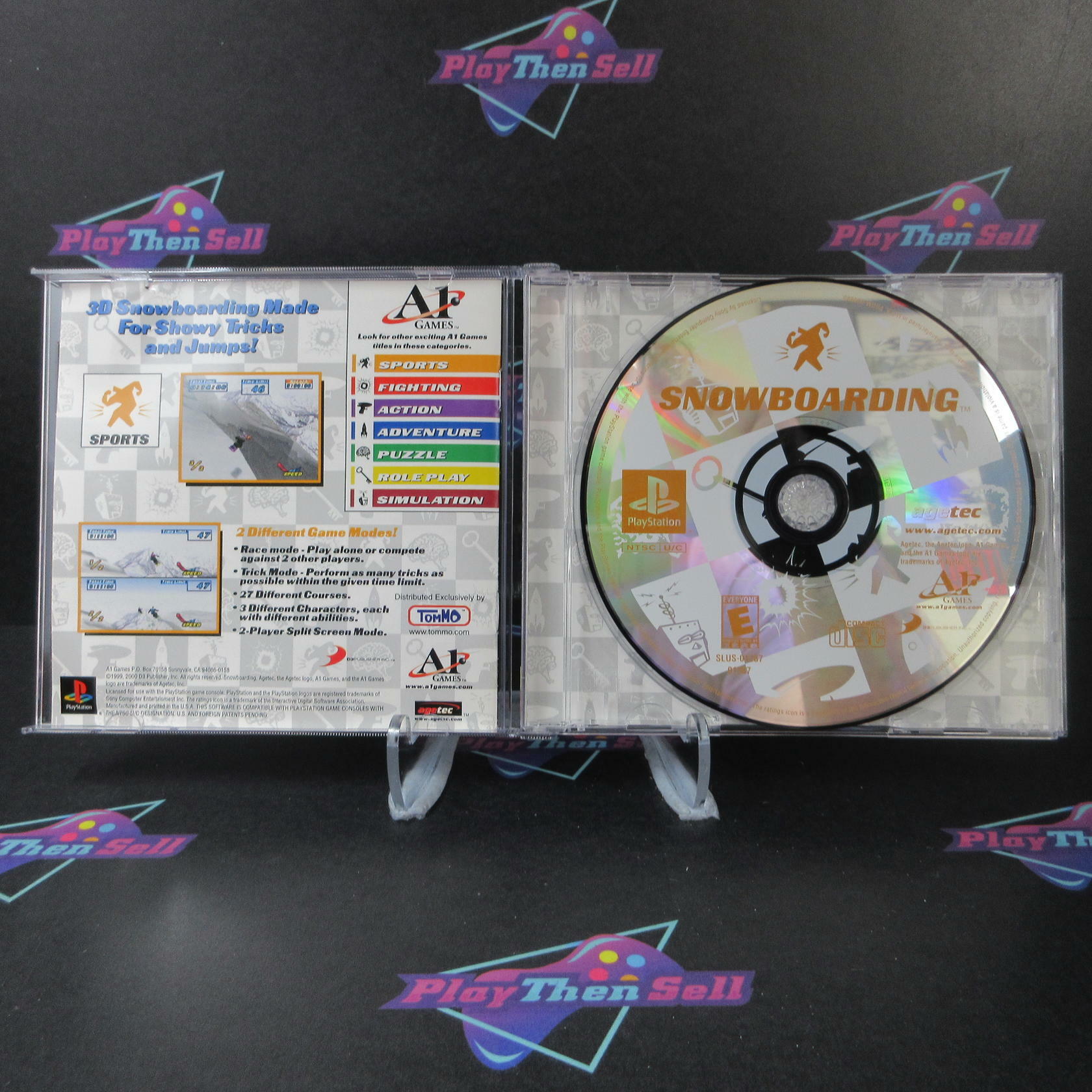 Snowboarding + Reg Card PS1 PlayStation 1 MD Complete CIB - Very Good