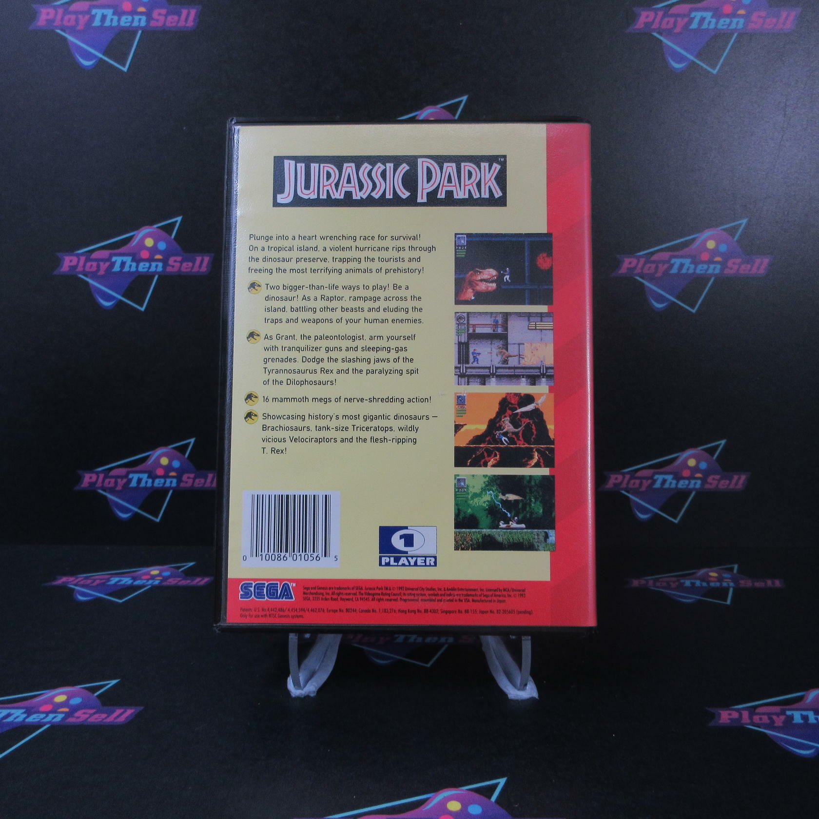 Jurassic Park - Sega Genesis Authentic / Tested - Like New