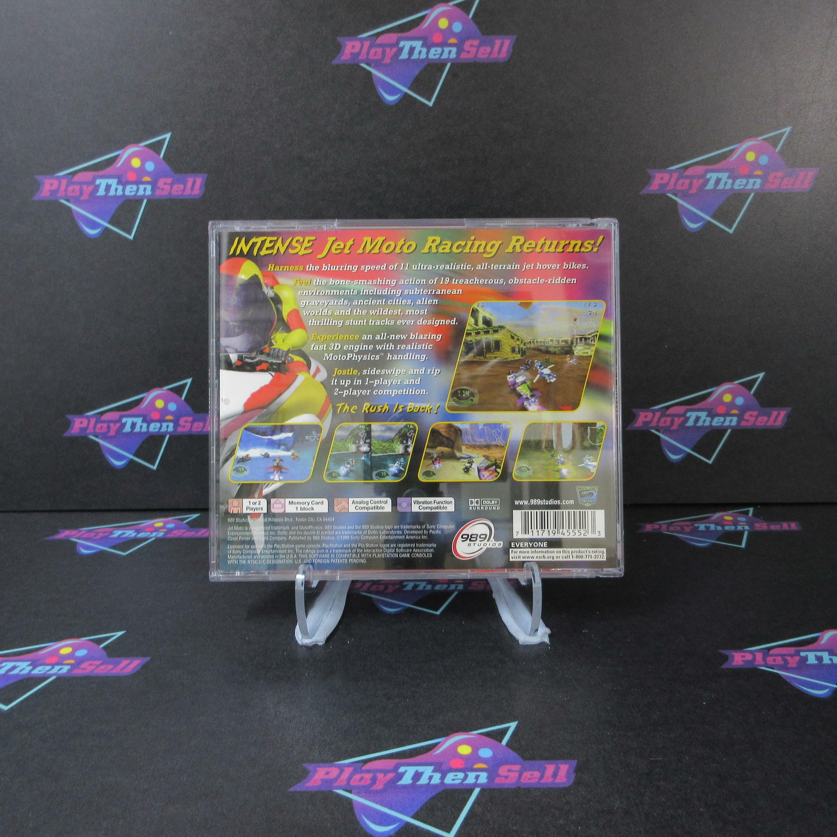 Jet Moto 3 + Reg Card PS1 PlayStation 1 MD Complete CIB - Very Good