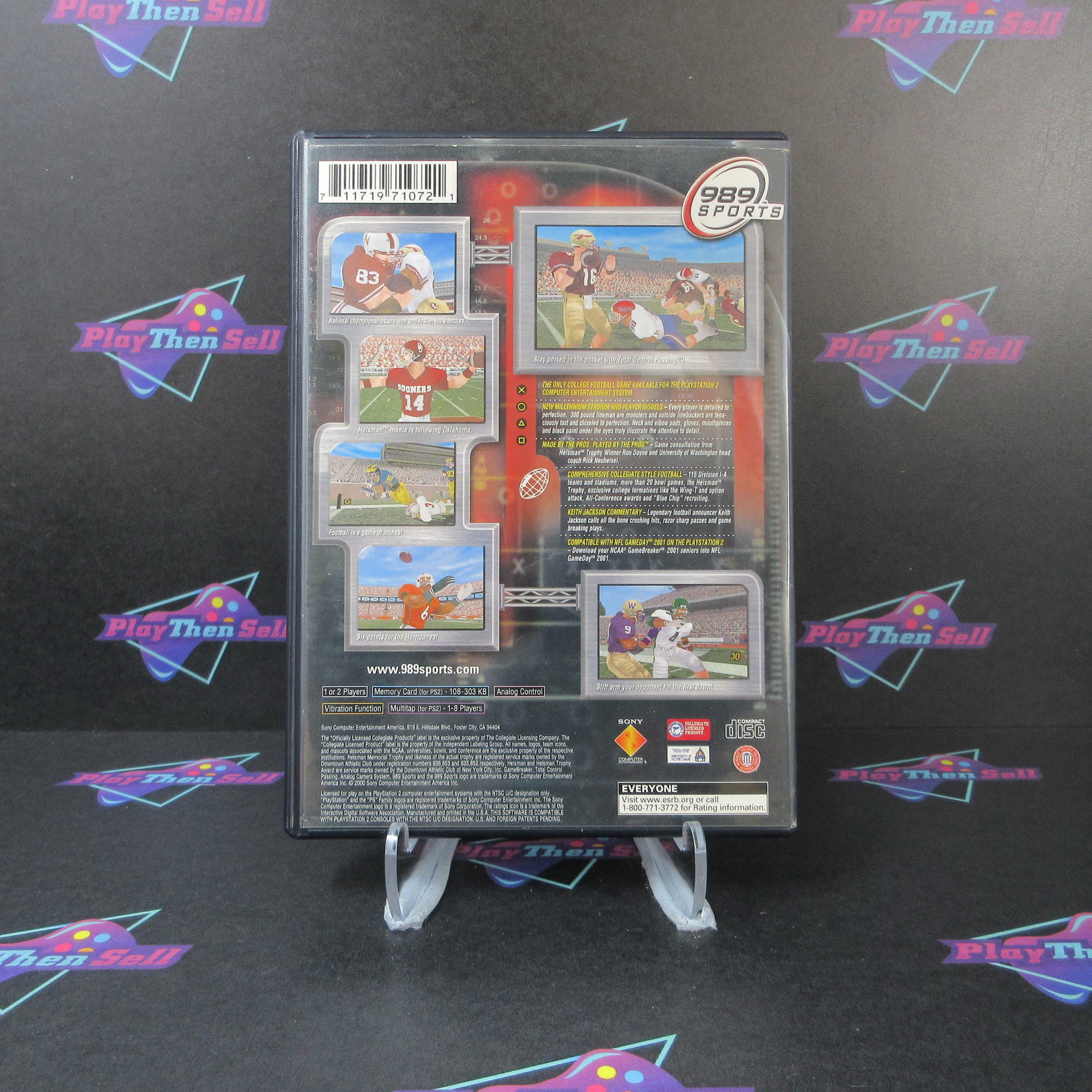 NCAA Game Breaker 2001 + Reg Card PS2 PlayStation 2 AD Complete CIB - Very Good