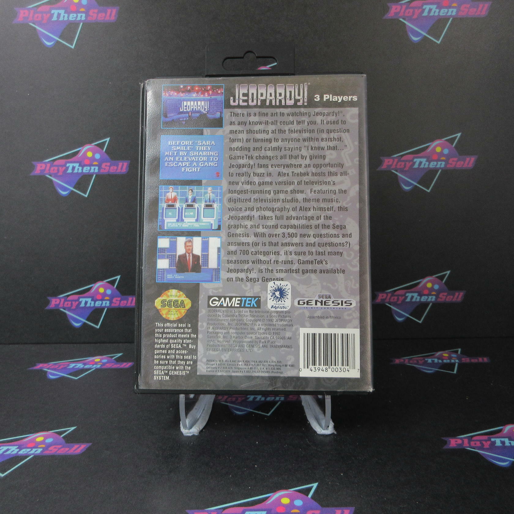 Jeopardy! Sega Genesis Boxed CS Complete CIB - Very Good