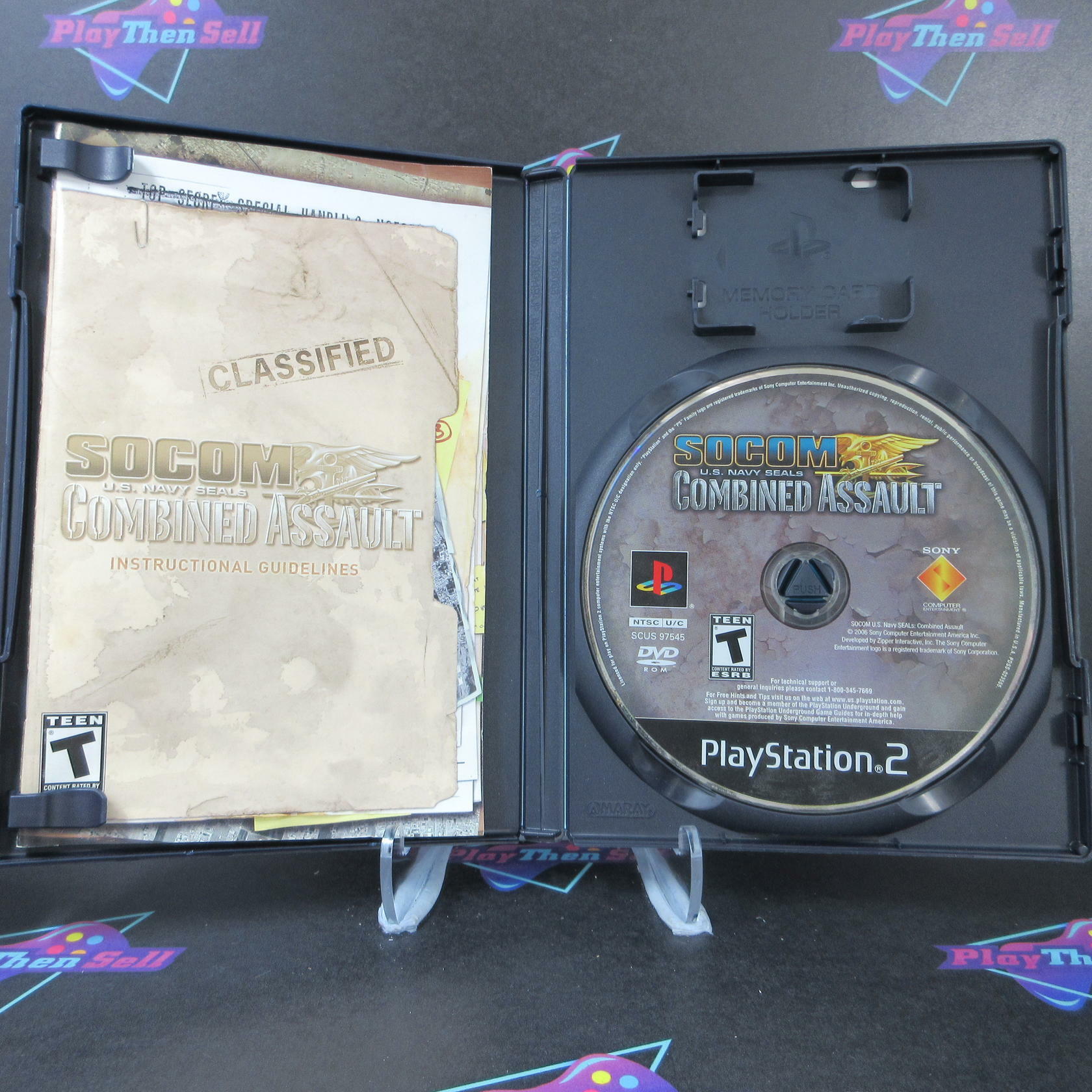 SOCOM US Navy Seals Combined Assault PS2 PlayStation 2 AD Complete CIB - Very Good