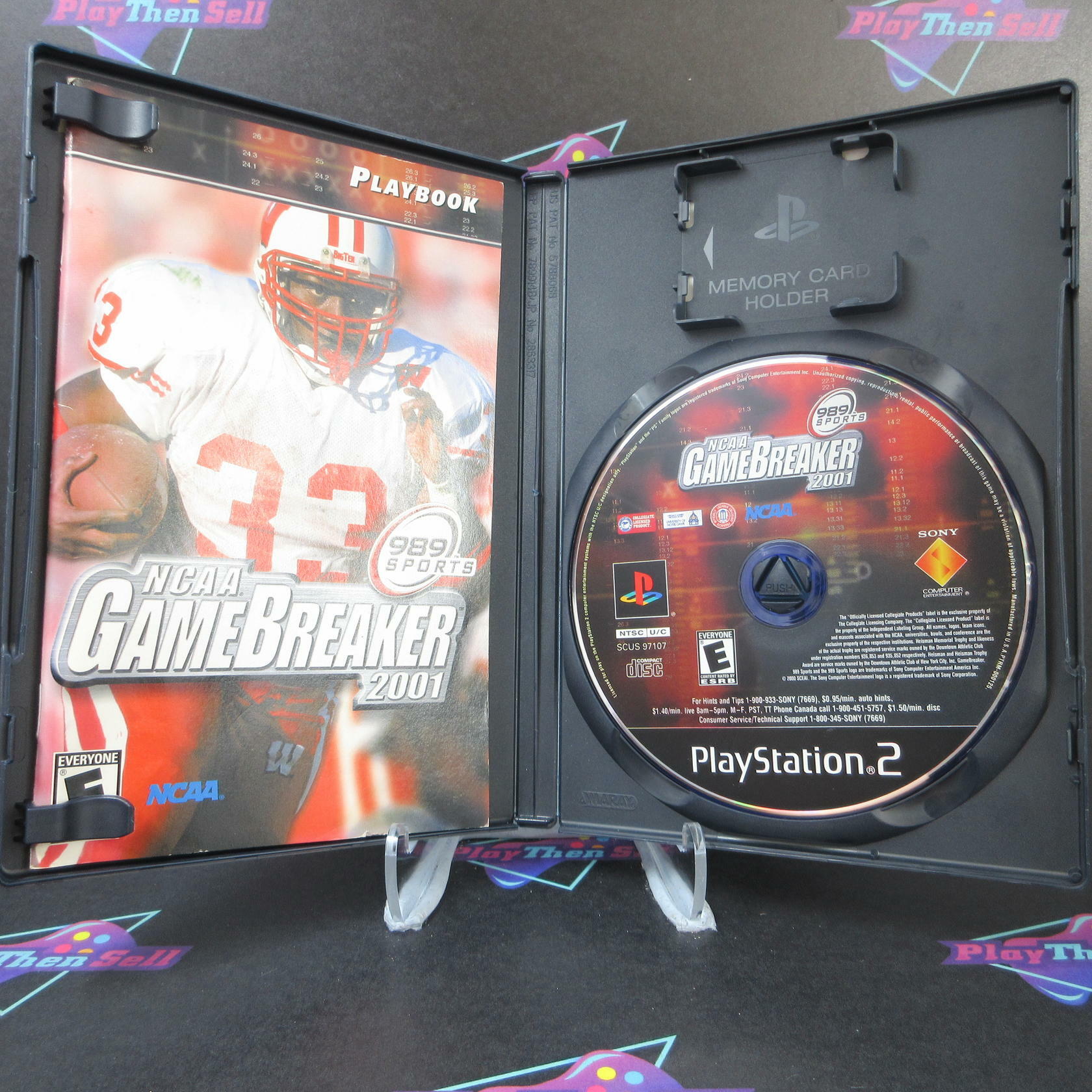 NCAA Game Breaker 2001 + Reg Card PS2 PlayStation 2 AD Complete CIB - Very Good