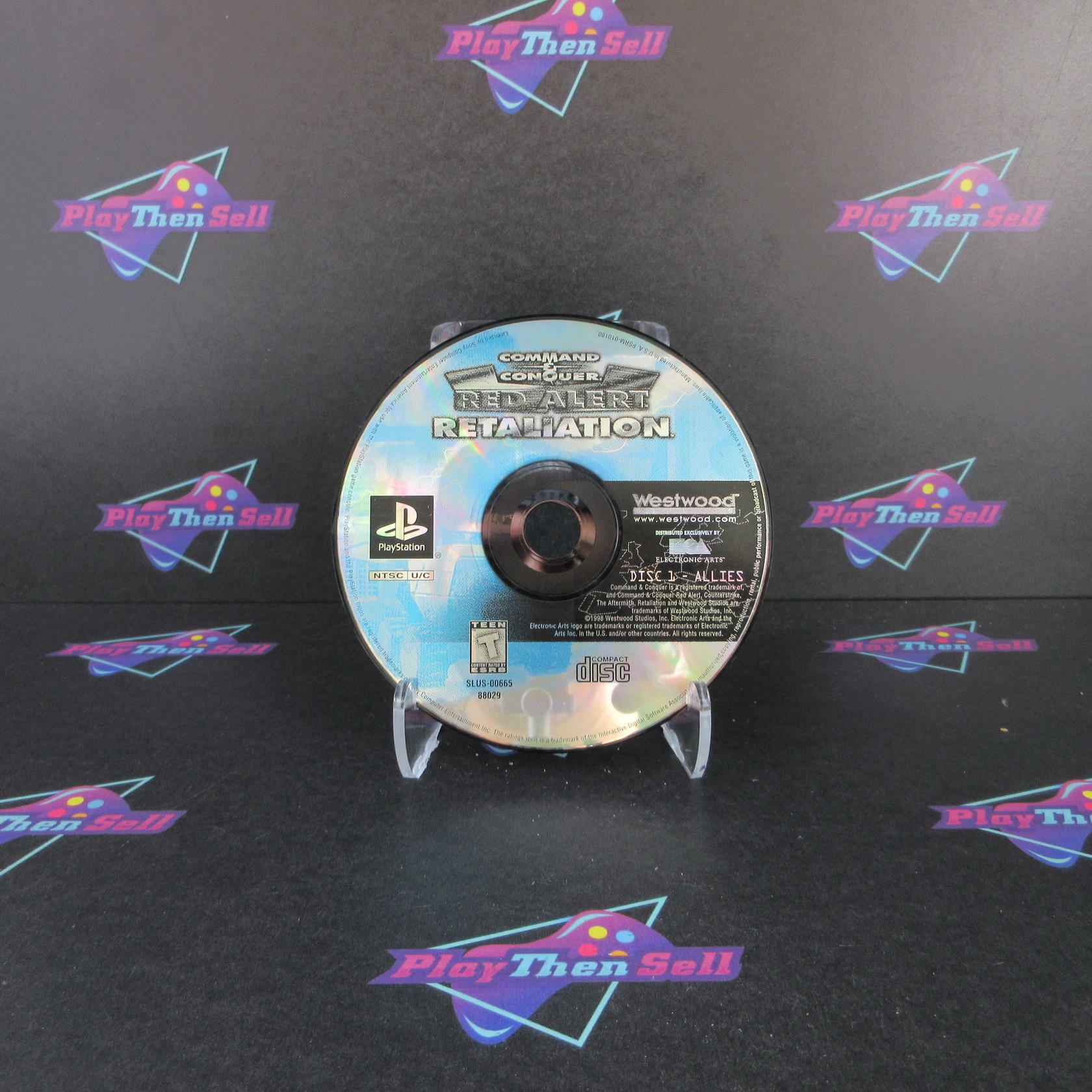 Command & Conquer Red Alert Retaliation PS1 Disc 1 Allies Authentic / Tested - Very Good