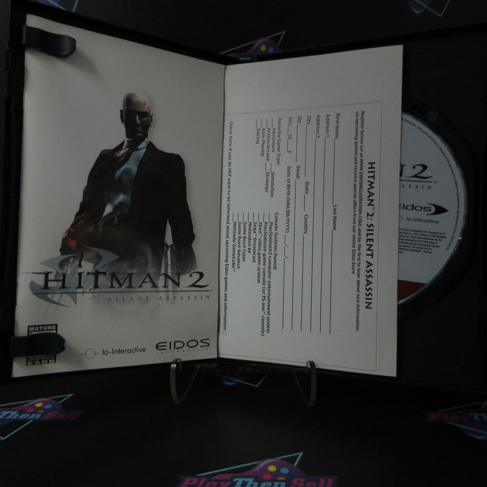 Hitman 2 Silent Assassin PlayStation 2 PS2 GH + Reg Card - Like New