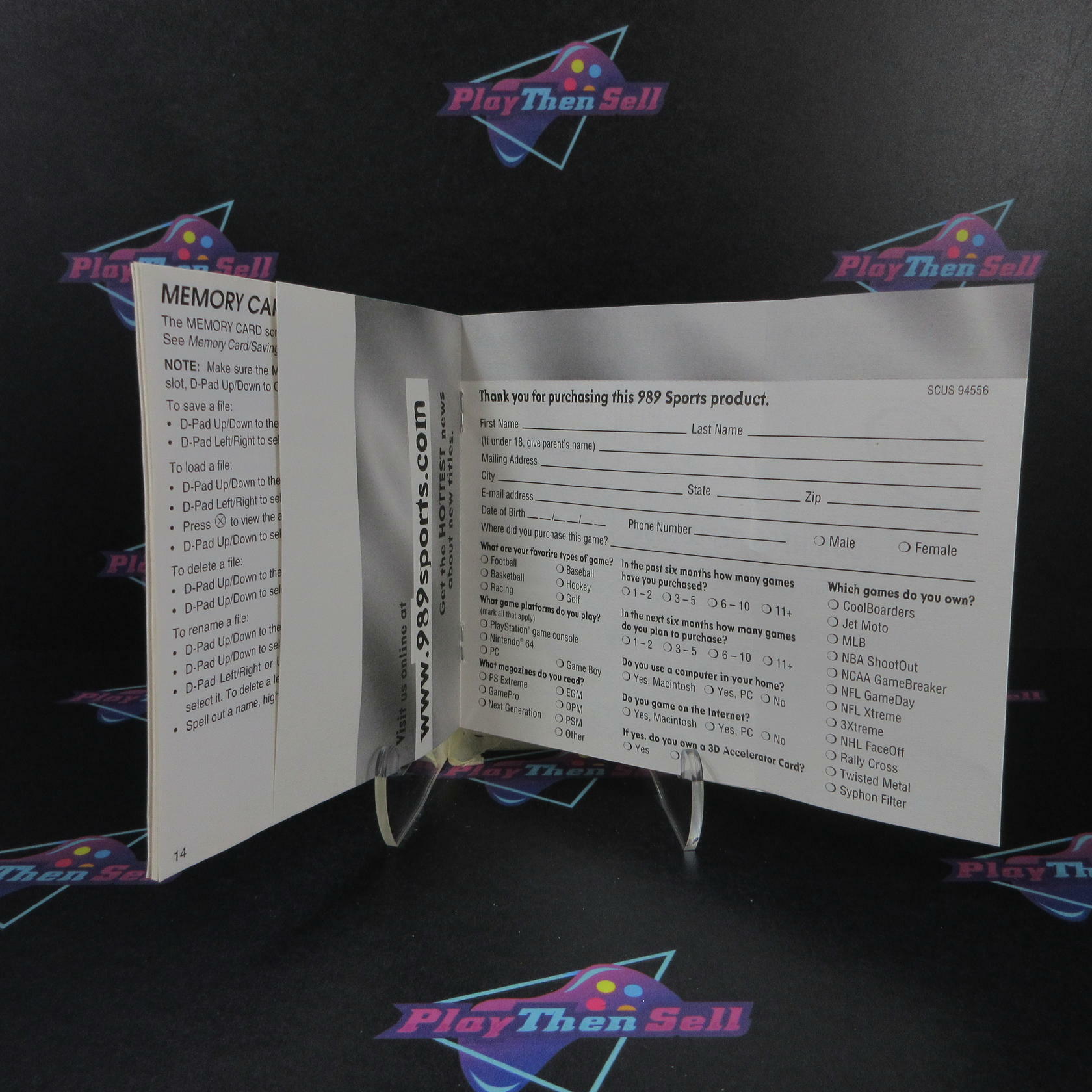 NFL GameDay 2000 + Reg Card PS1 PlayStation 1 MD Complete CIB - Very Good
