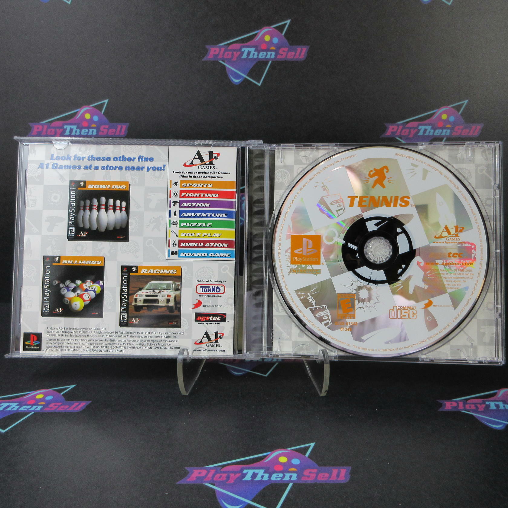 Tennis PS1 PlayStation 1 + Reg Card - Like New