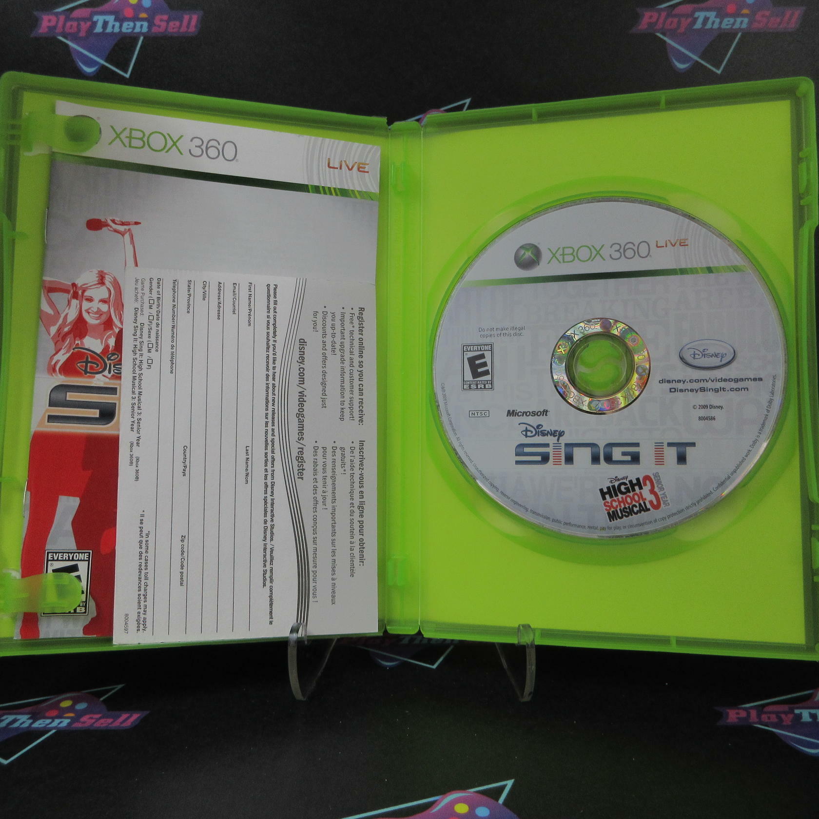 Sing It High School Musical 3 Senior Year Xbox 360 + Movie Ticket / Reg Card - Like New