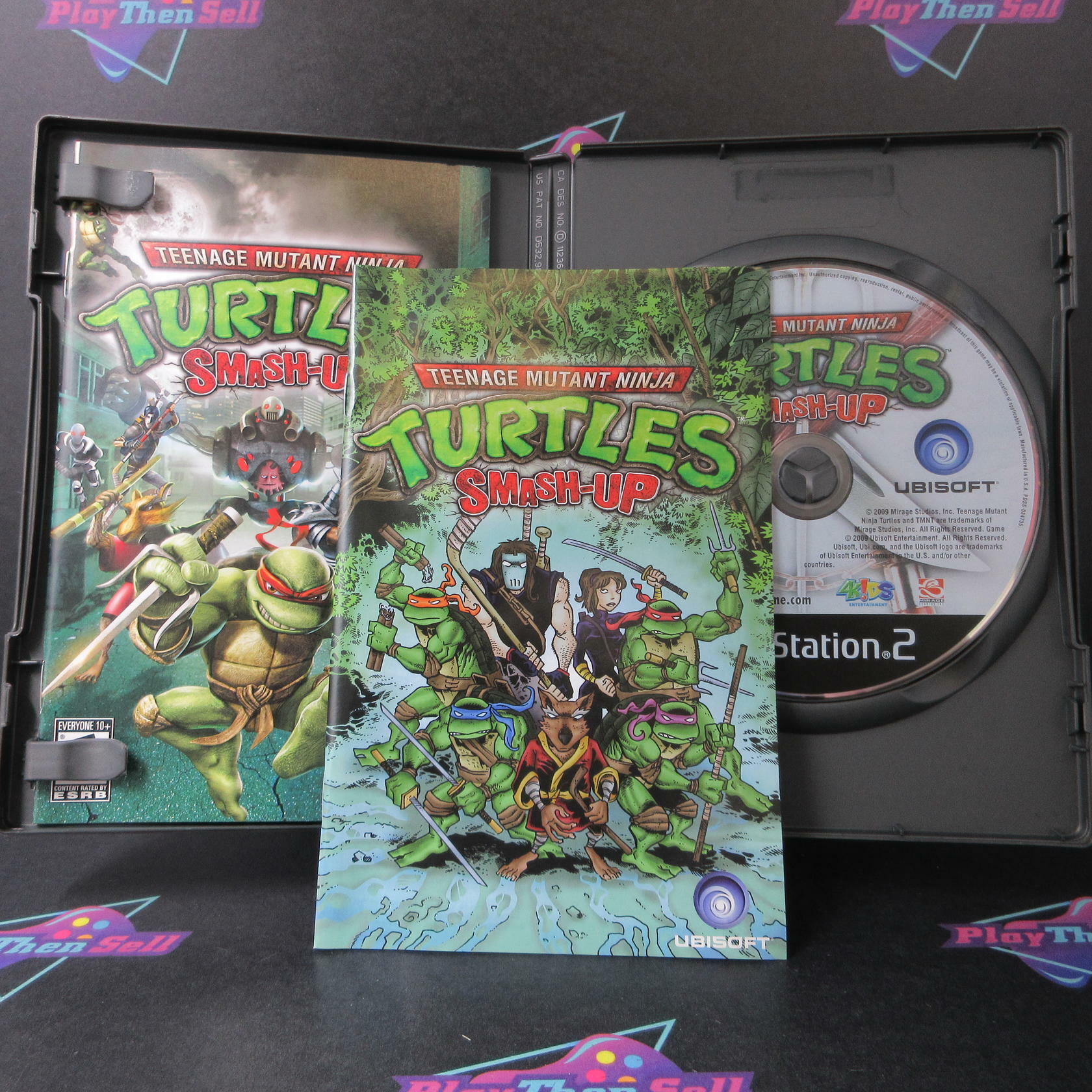 Teenage Mutant Ninja Turtles Smash-Up PS2 PlayStation 2 + Comic Book - Like New