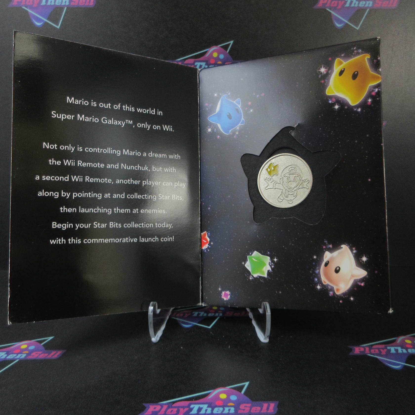 Super Mario Galaxy Commemorative Launch Coin AD Nintendo Wii - Very Good