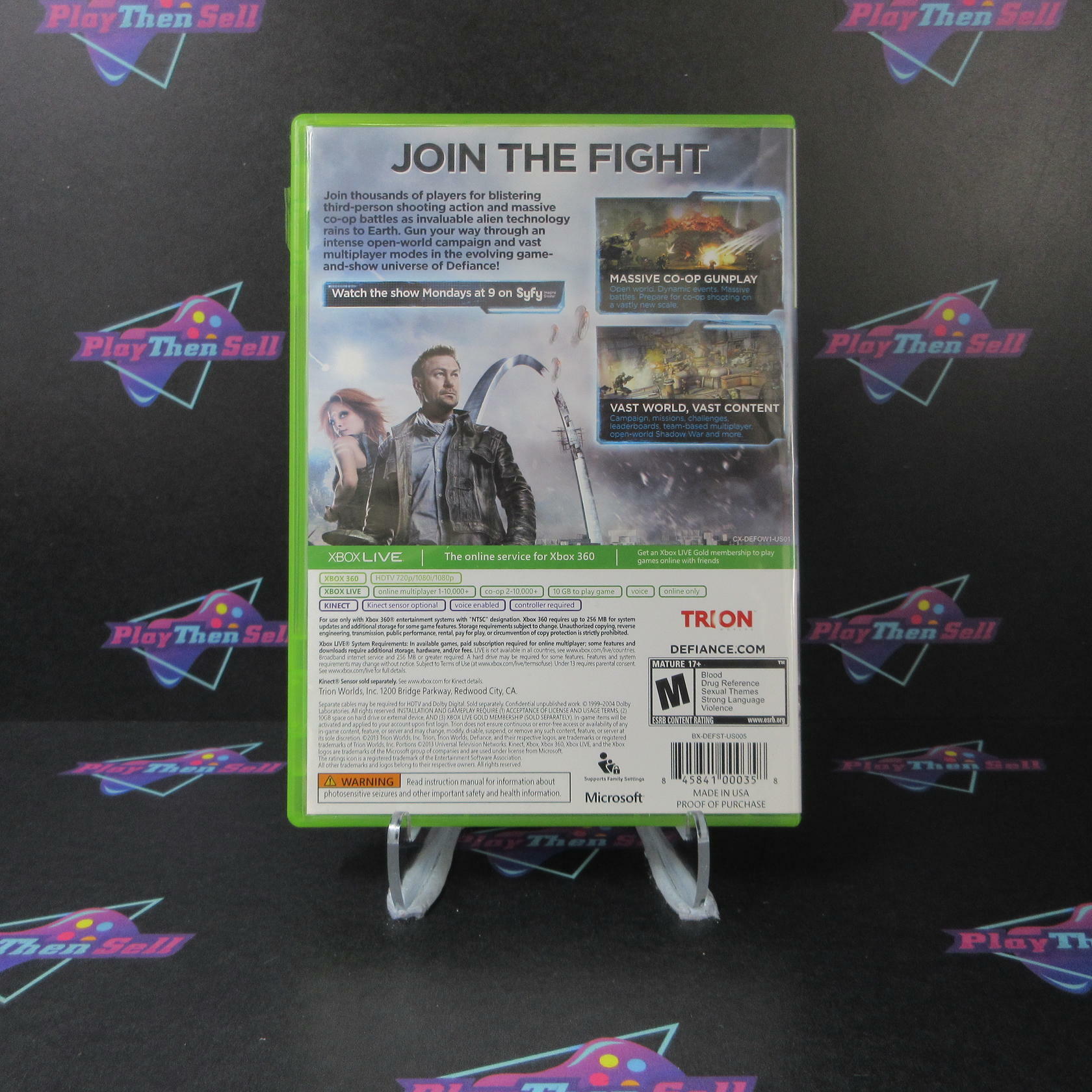 Defiance Xbox 360 + Stickers - Like New