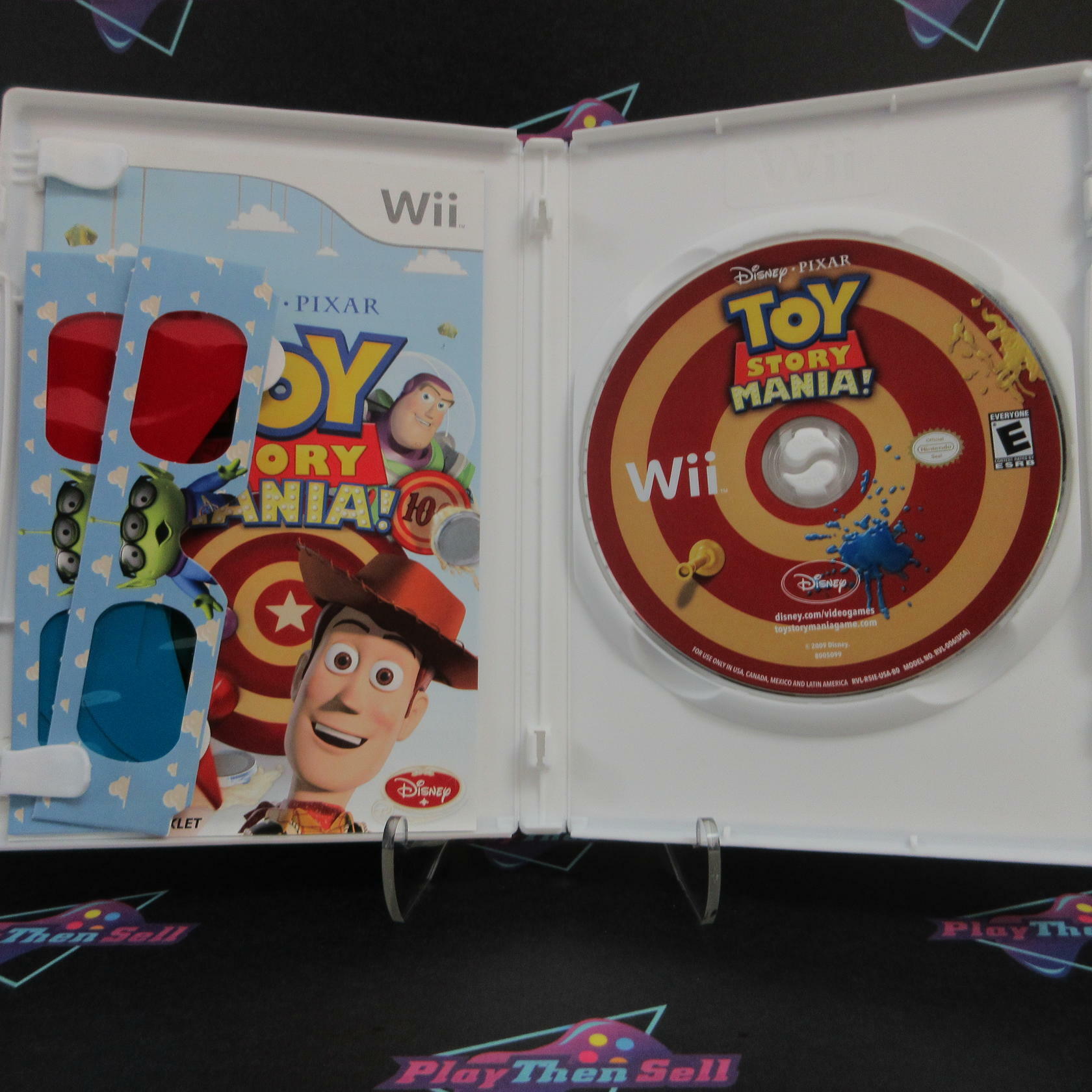 Toy Story Mania! Nintendo Wii + 3D Glasses - Like New