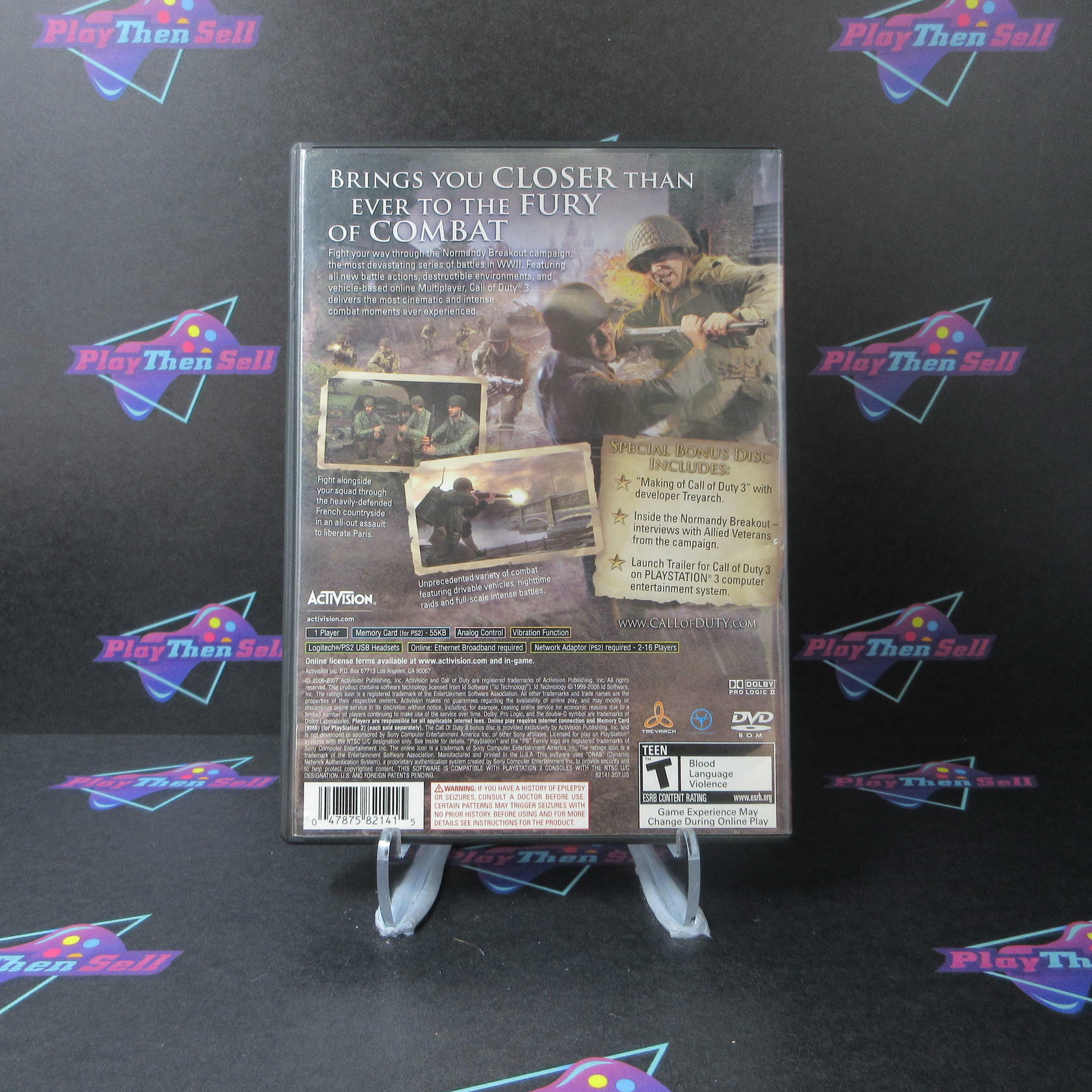 Call of Duty 3 Special Edition GH PS2 PlayStation 2 MD - No Bonus Disc - Very Good