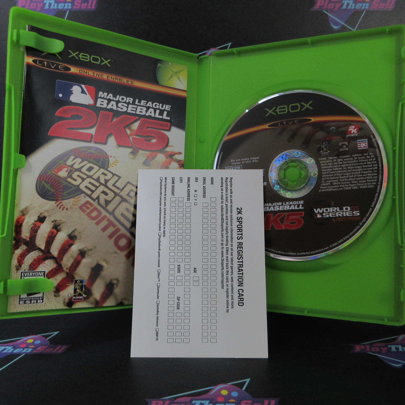 MLB 2K5 World Series Edition - Xbox + Bonus Disc / Reg Card - Like New