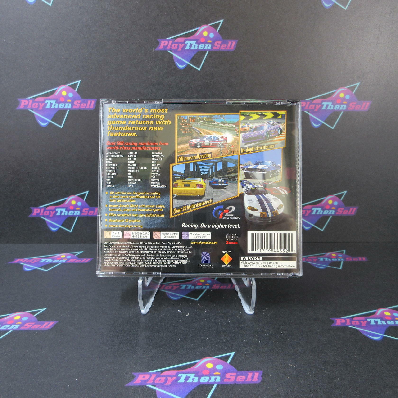 Gran Turismo 2 PS1 PlayStation 1 AD/NM - Very Good