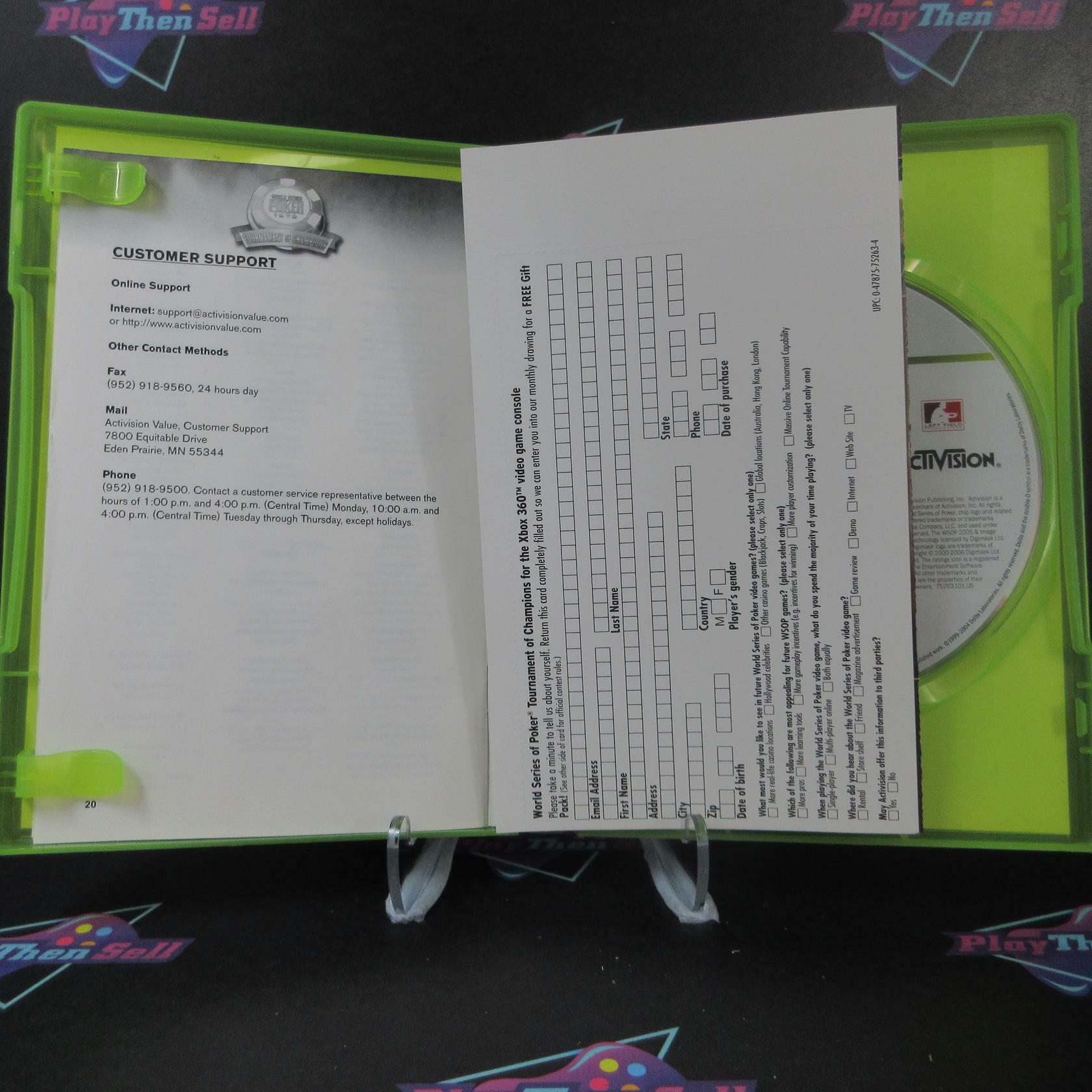 World Series of Poker Tournament of Champions 2007 Ed + Reg Card Xbox 360 AD CIB - Very Good