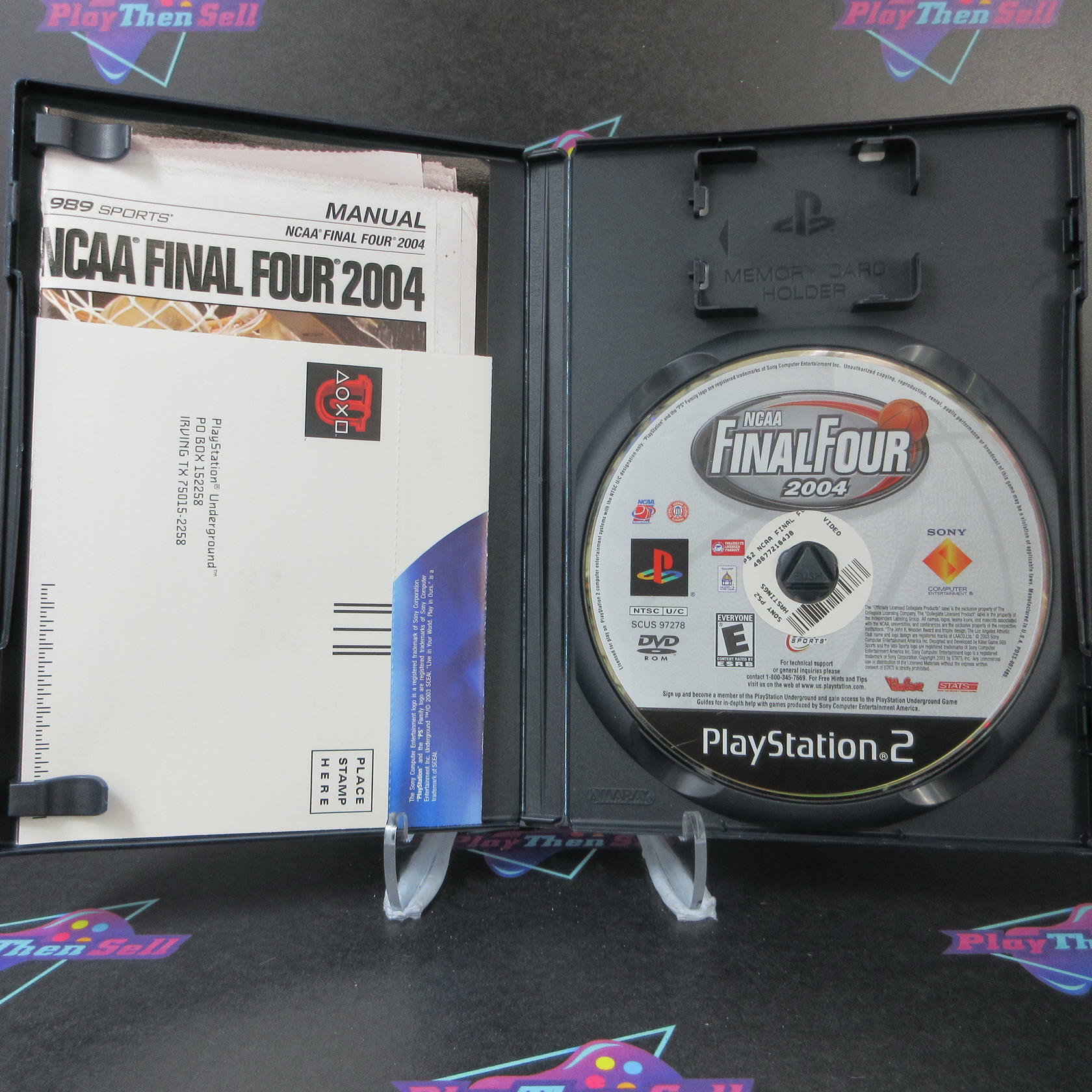 NCAA Final Four 2004 + Reg Card PS2 PlayStation 2 DD Complete CIB - Very Good