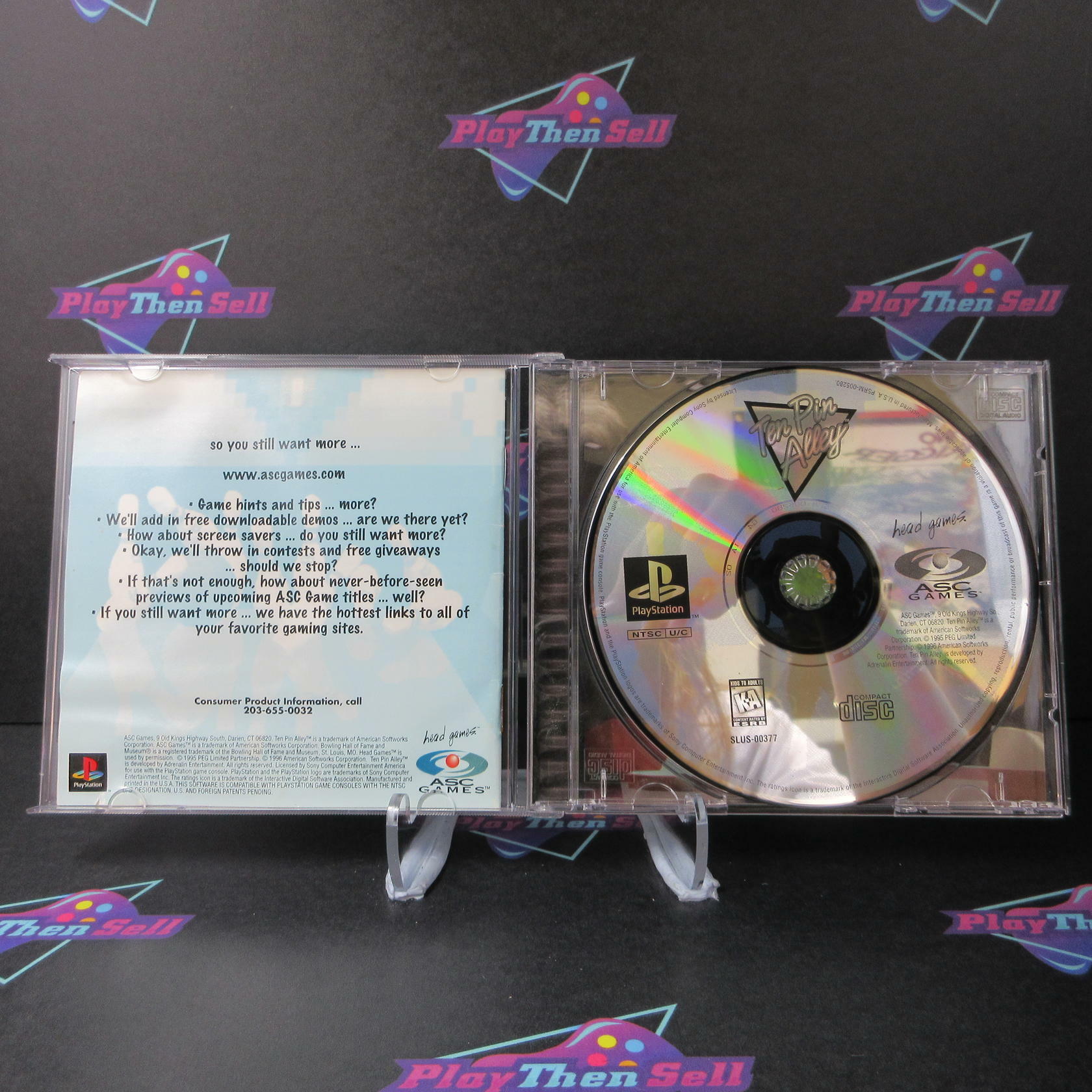 Ten Pin Alley PS1 PlayStation 1 MD/DD Complete CIB - Very Good