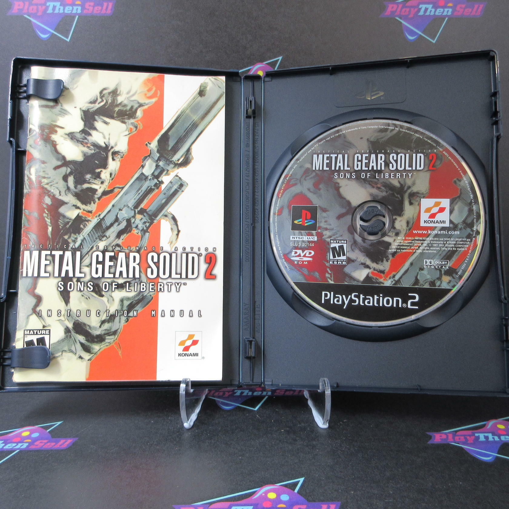 Metal Gear Solid 2 Sons of Liberty + Reg Card PS2 PlayStation 2 AD CIB - Very Good