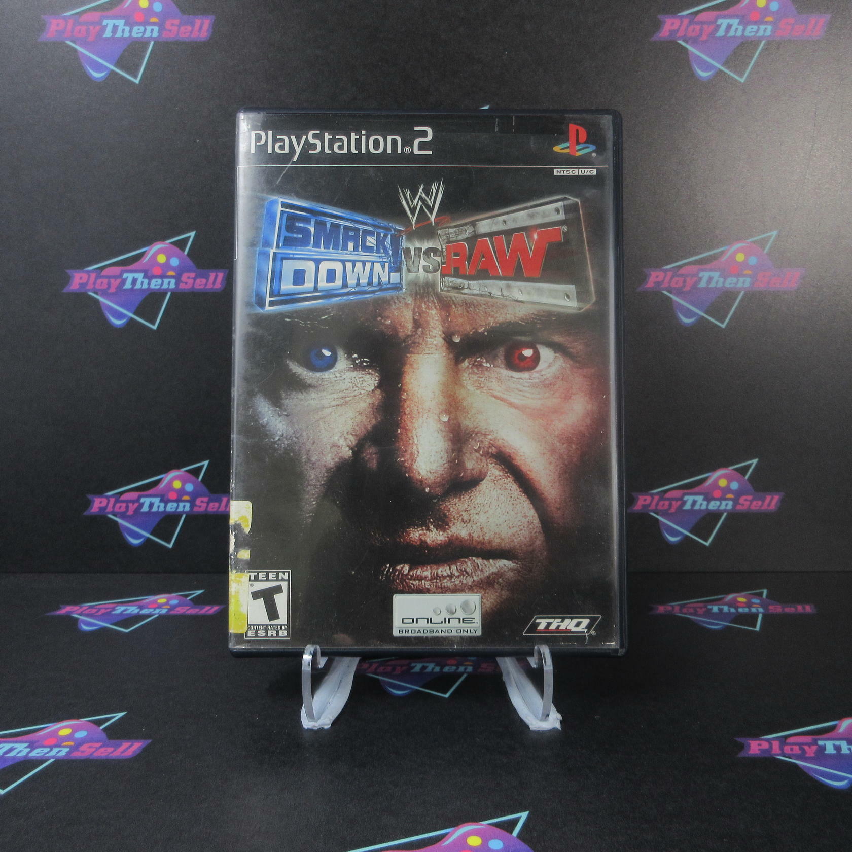 WWE SmackDown vs. Raw PS2 PlayStation 2 AD Complete CIB - Very Good