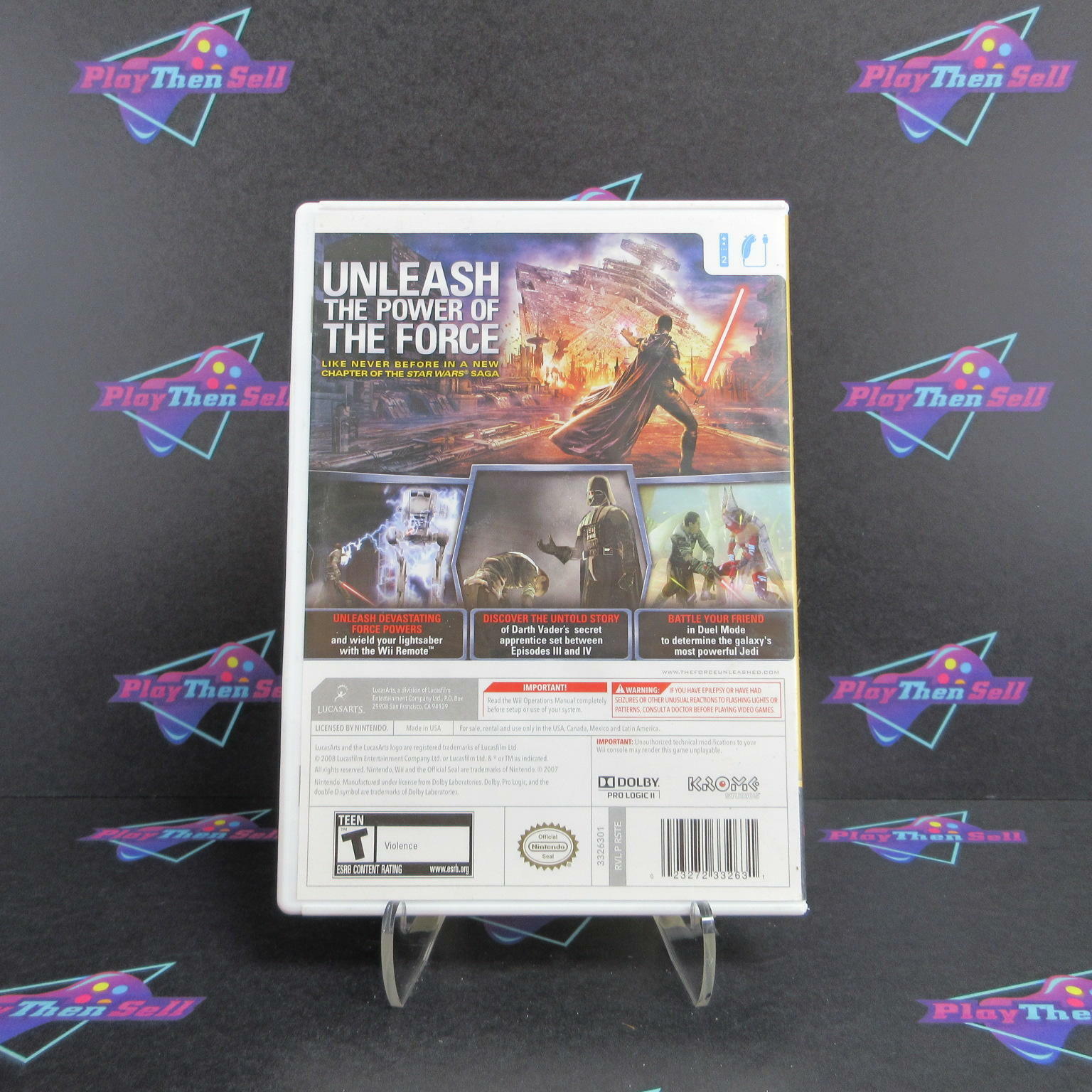 Star Wars The Force Unleashed Nintendo Wii AD/DD - Very Good